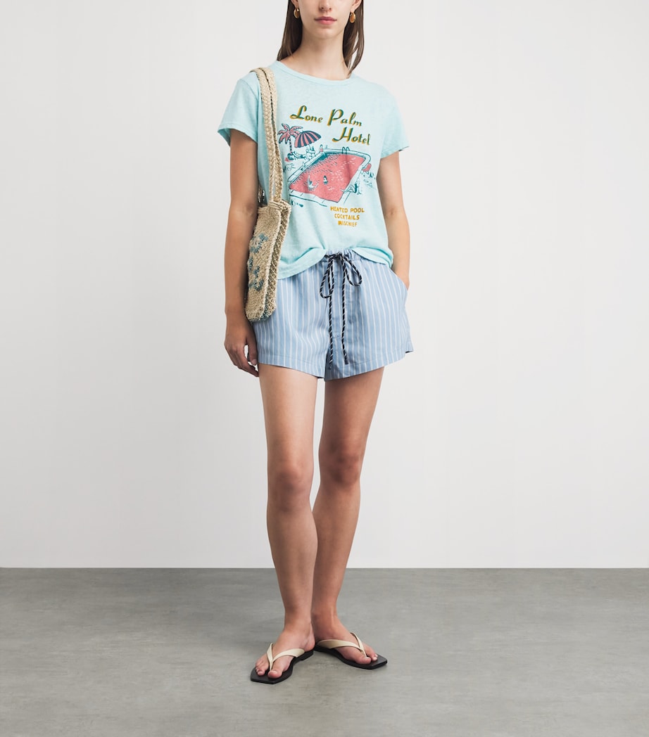 MOTHER Womens The Lil Sinful T-Shirt Lone Palm Image 2