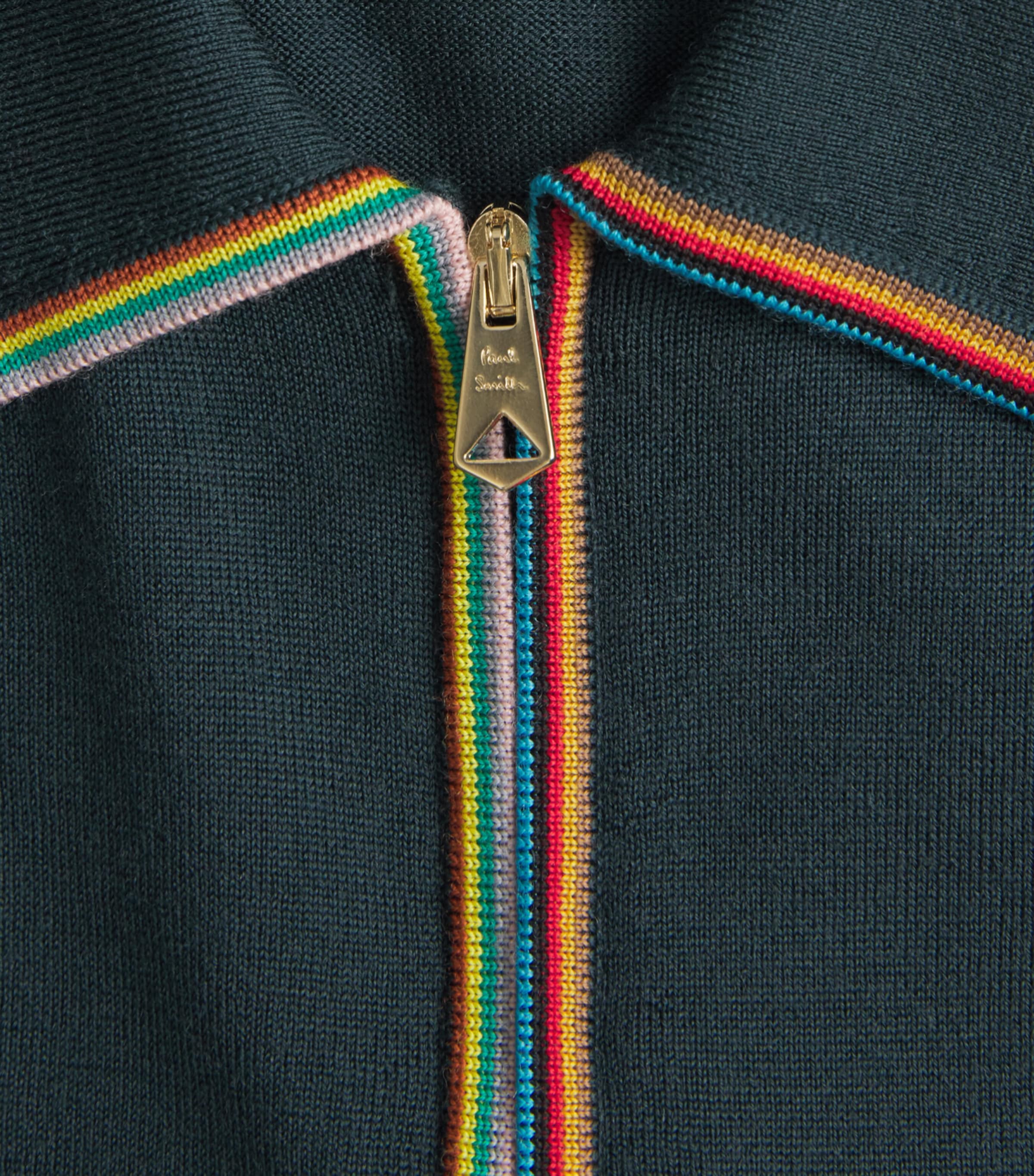 Paul Smith Mens Merino Wool Quarter-Zip Sweater Image 6