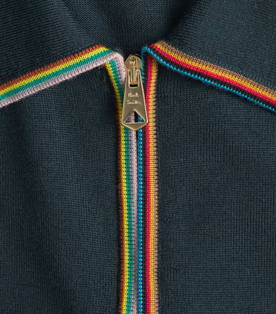 Paul Smith Mens Merino Wool Quarter-Zip Sweater Image 6