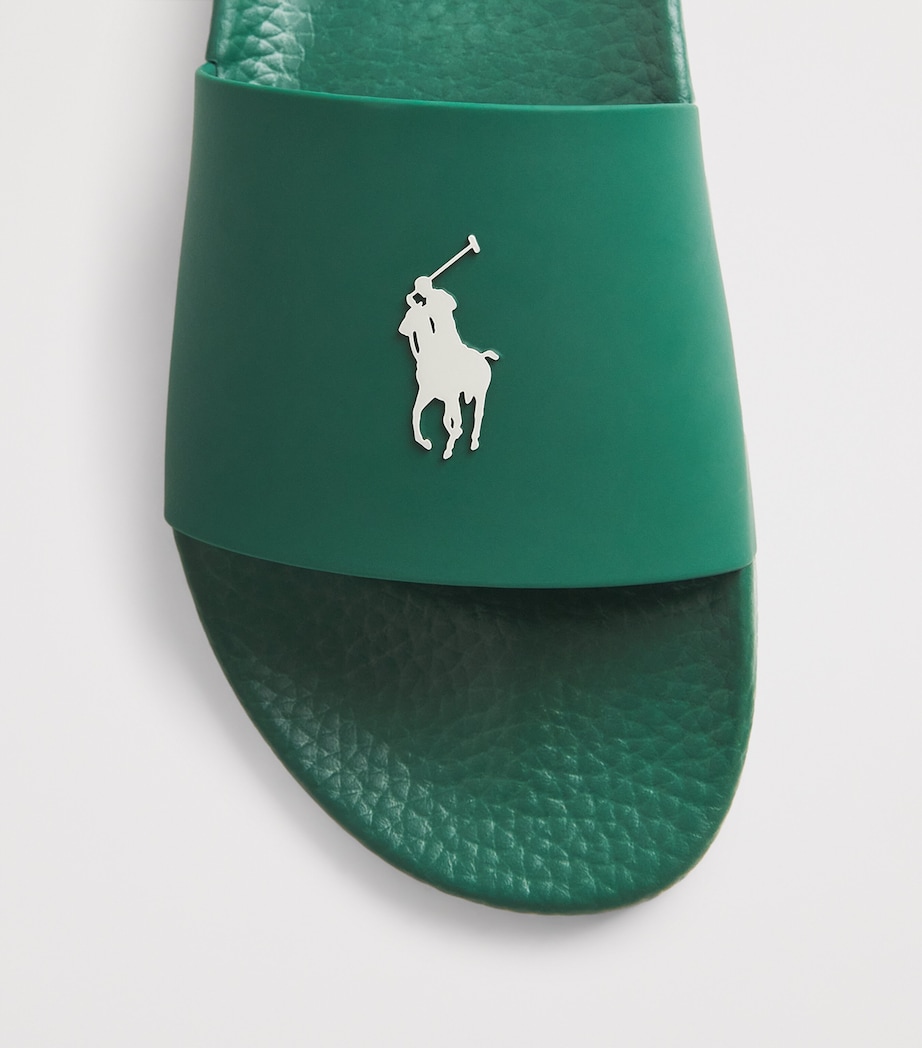 Polo Ralph Lauren Signature Polo Pony Slides Forest/deckwash Whit Image 6