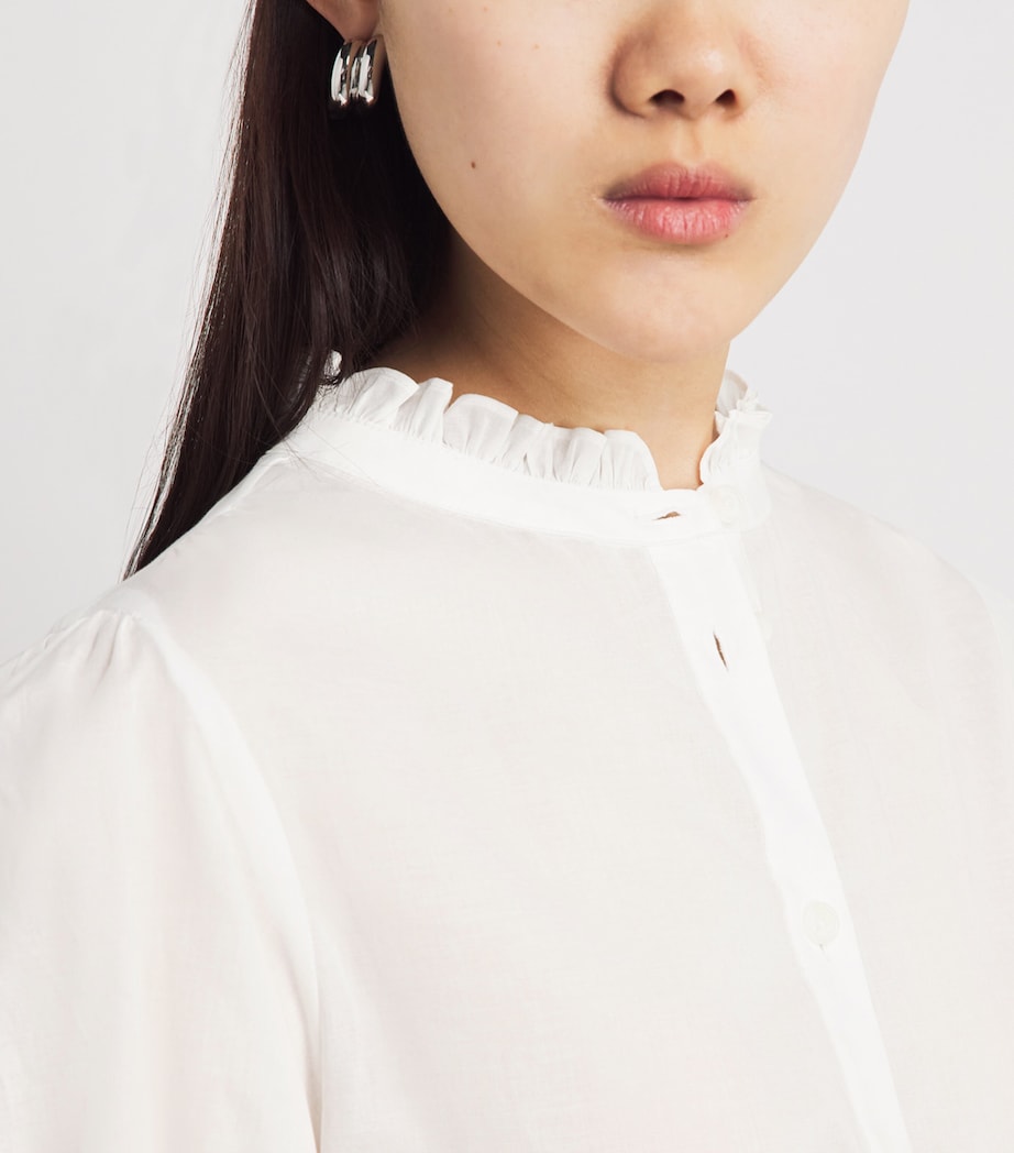 Rag & Bone Womens Cotton Dakota Blouse Bone Image 3