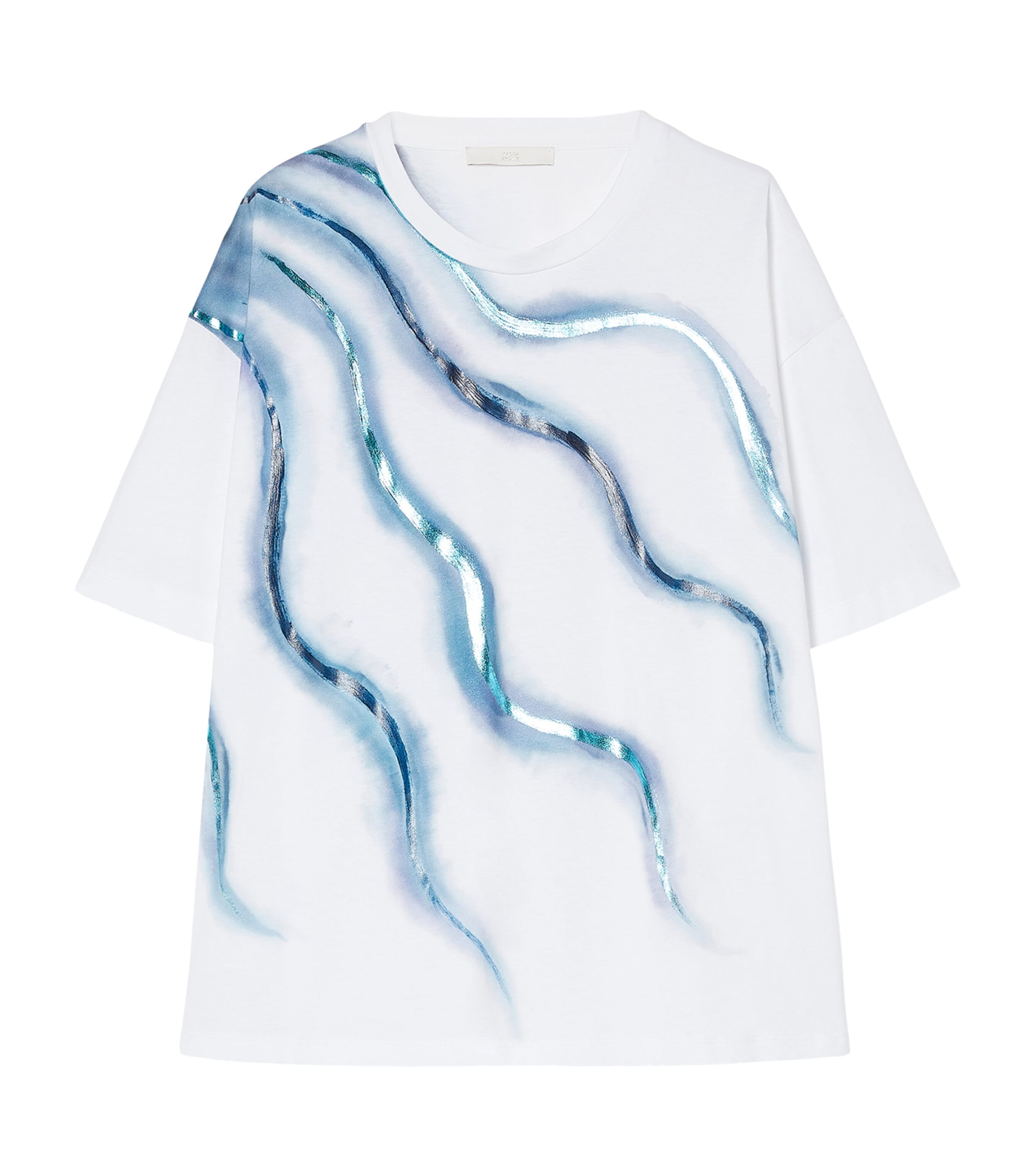 Marina Rinaldi Cotton Printed T-shirt In White