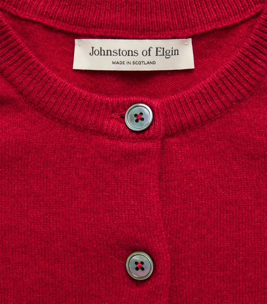 Johnstons Of Elgin Womens Cashmere Iris Cardigan Claret Image 6
