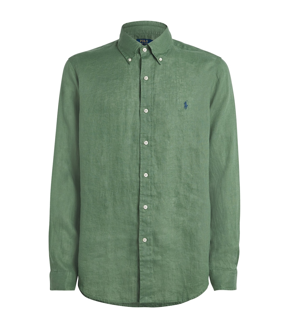 Linen Custom Fit Shirt NATURAL Image 1