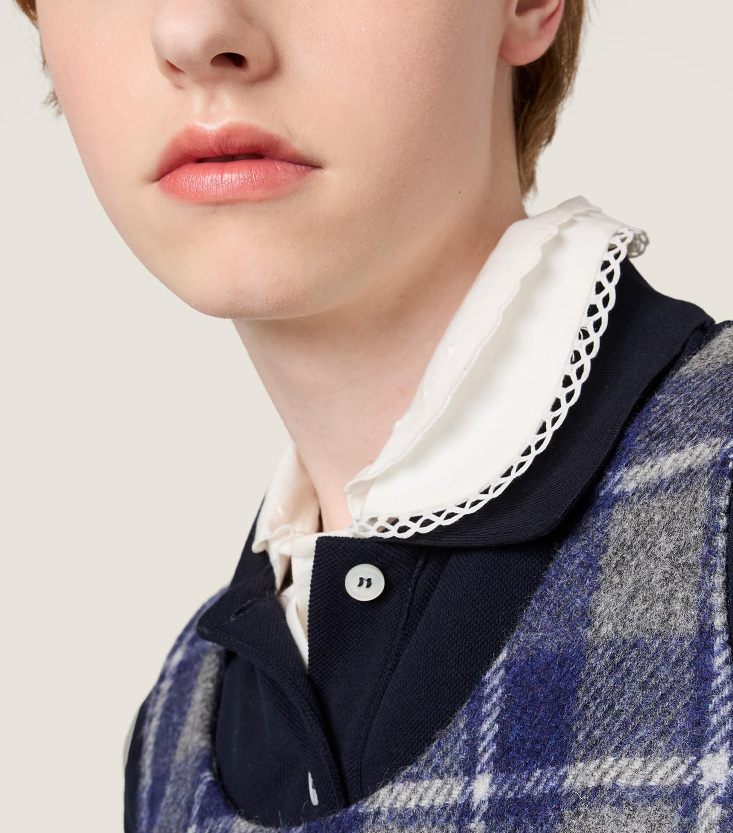 Wool Check Mini Dress F0GBN Image 4