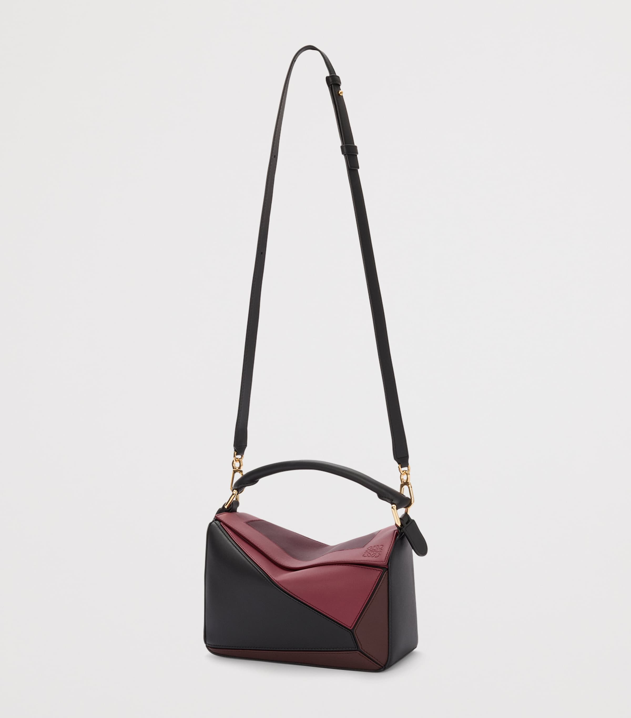 LOEWE Black x Albers Leather Puzzle Top-Handle Bag | Harrods US