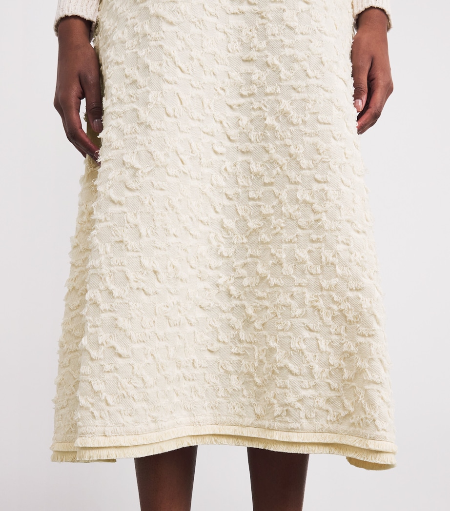 Cotton Josanna Midi Skirt IVORY Image 6