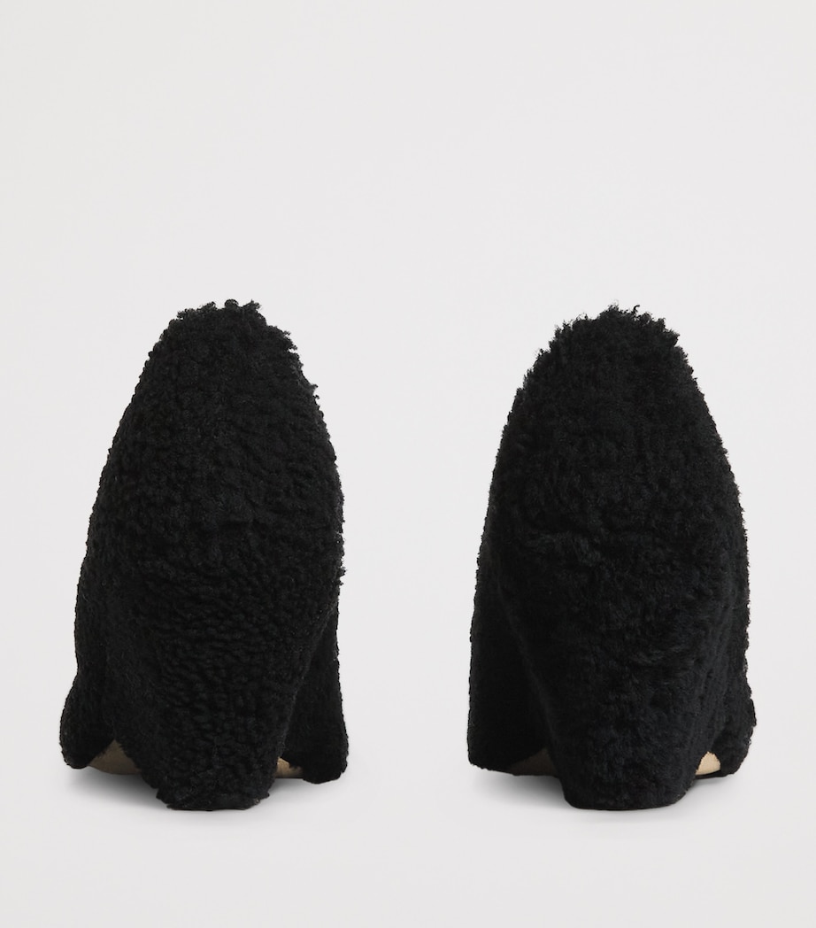 Shearling Rhys Pumps 80 BLACK Image 4