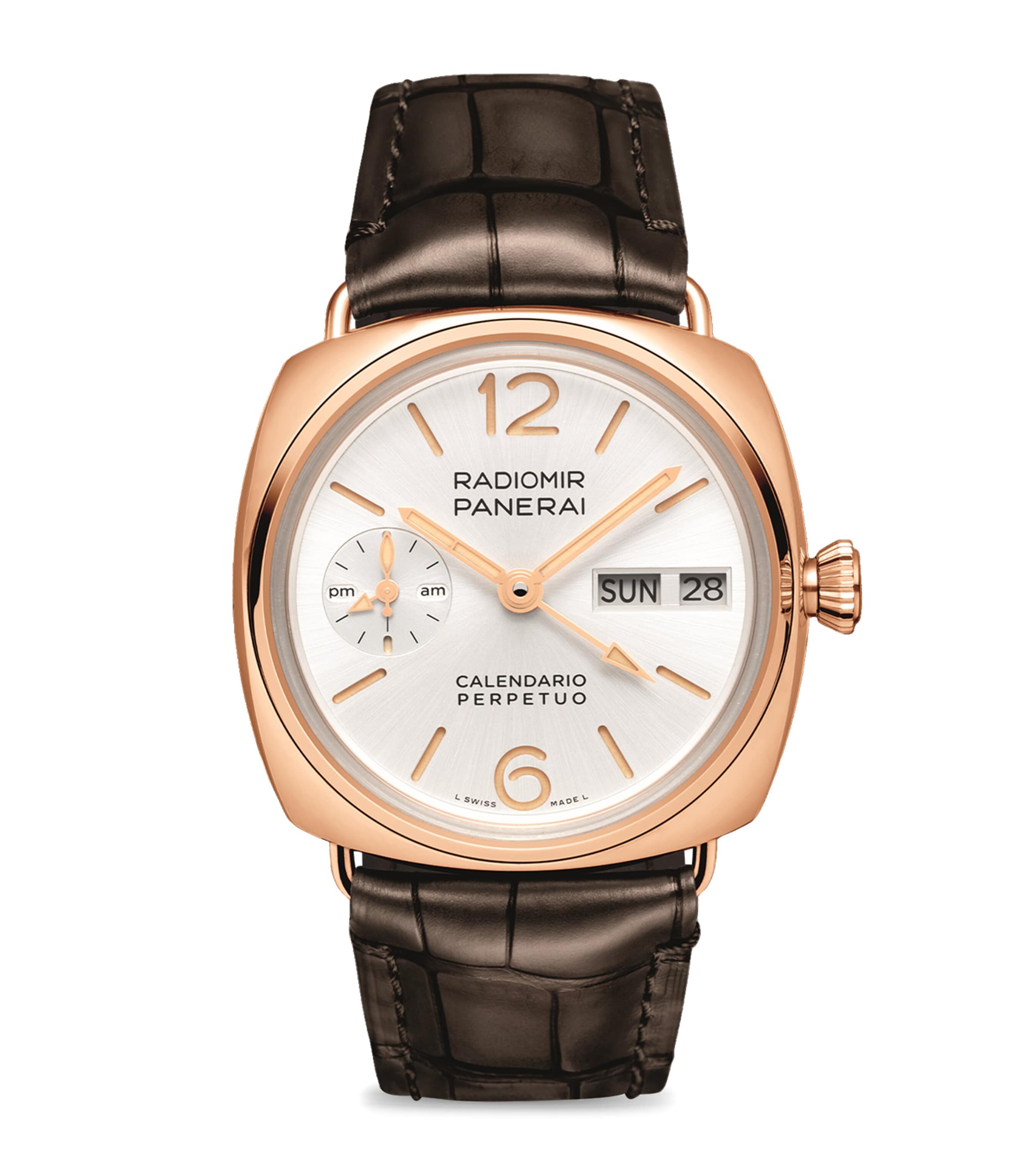 Yellow Gold Radiomir Perpetual Calendar Watch 45mm WHITE Image 1