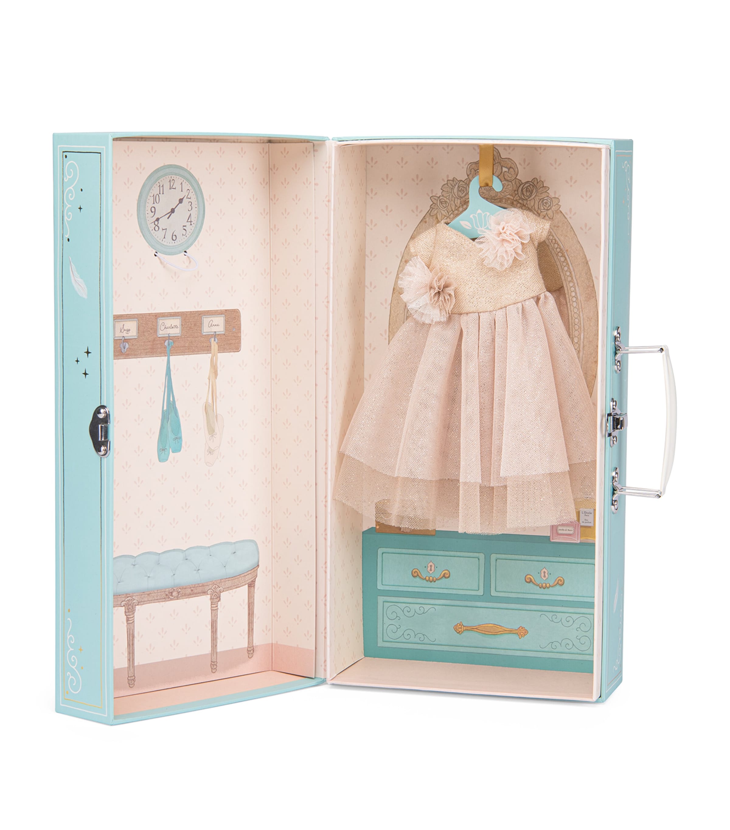 Moulin Roty Celestine Suitcase Wardrobe (18cm) | Toys | Dolls & Dolls Houses Moulin Roty Celestine Suitcase Wardrobe (18cm) | Toys | Dolls & Dolls Houses