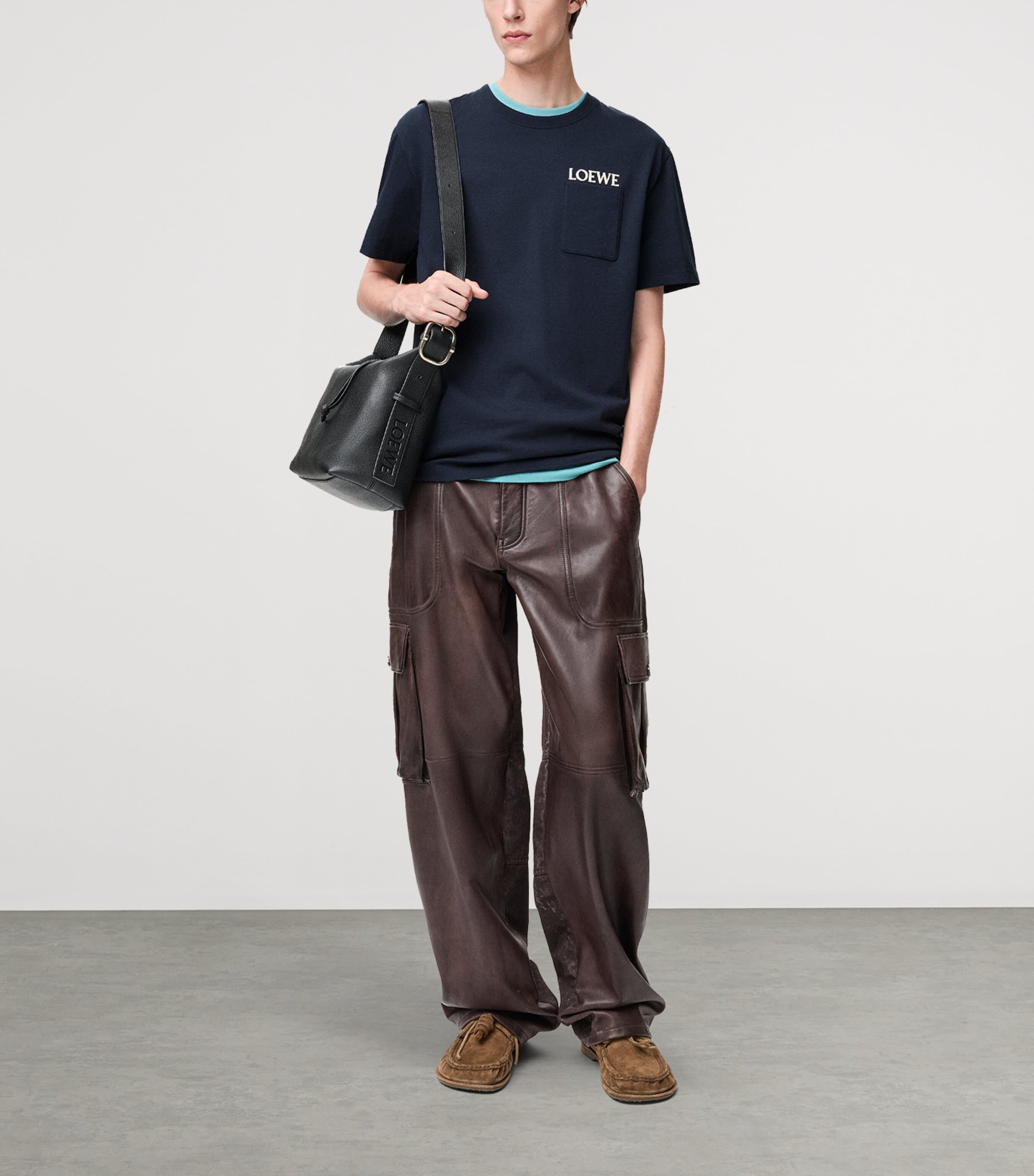 Cotton Pocket Logo T-Shirt DARK NAVY BLUE Image 2