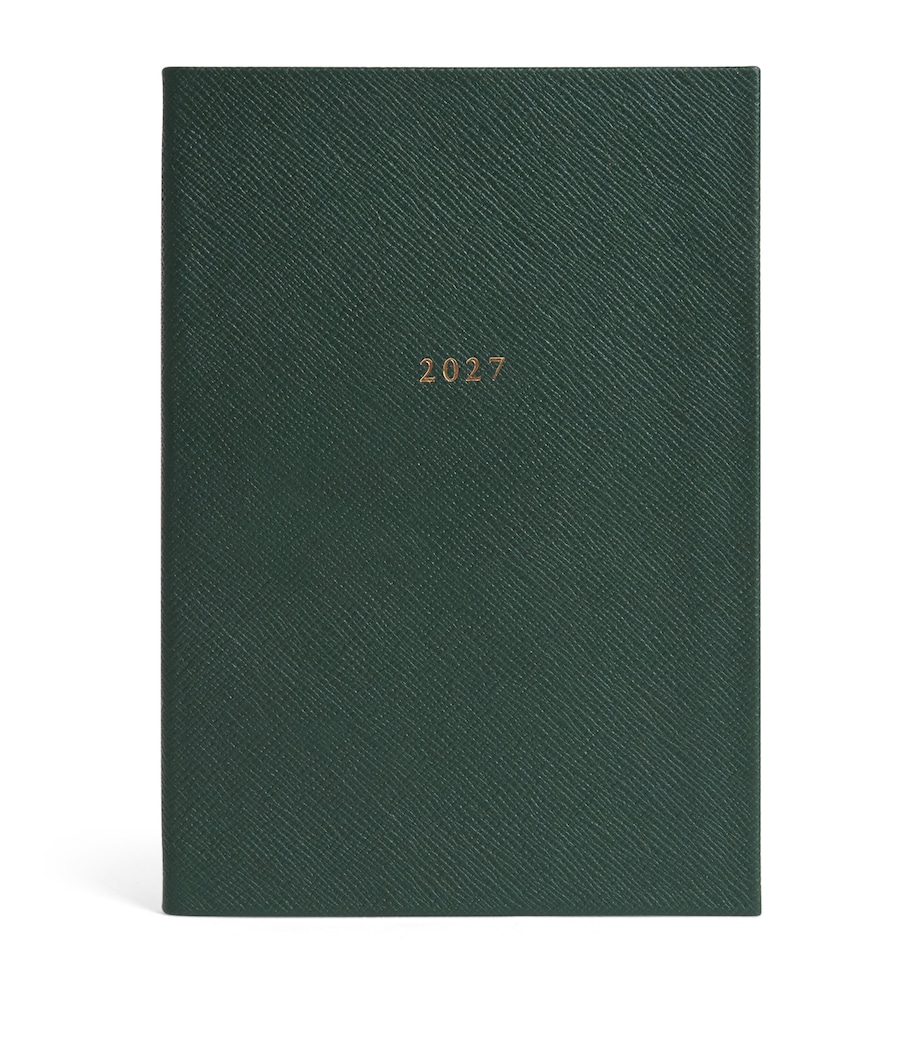Harrods Leather A5 2027 Diary Green Image 1