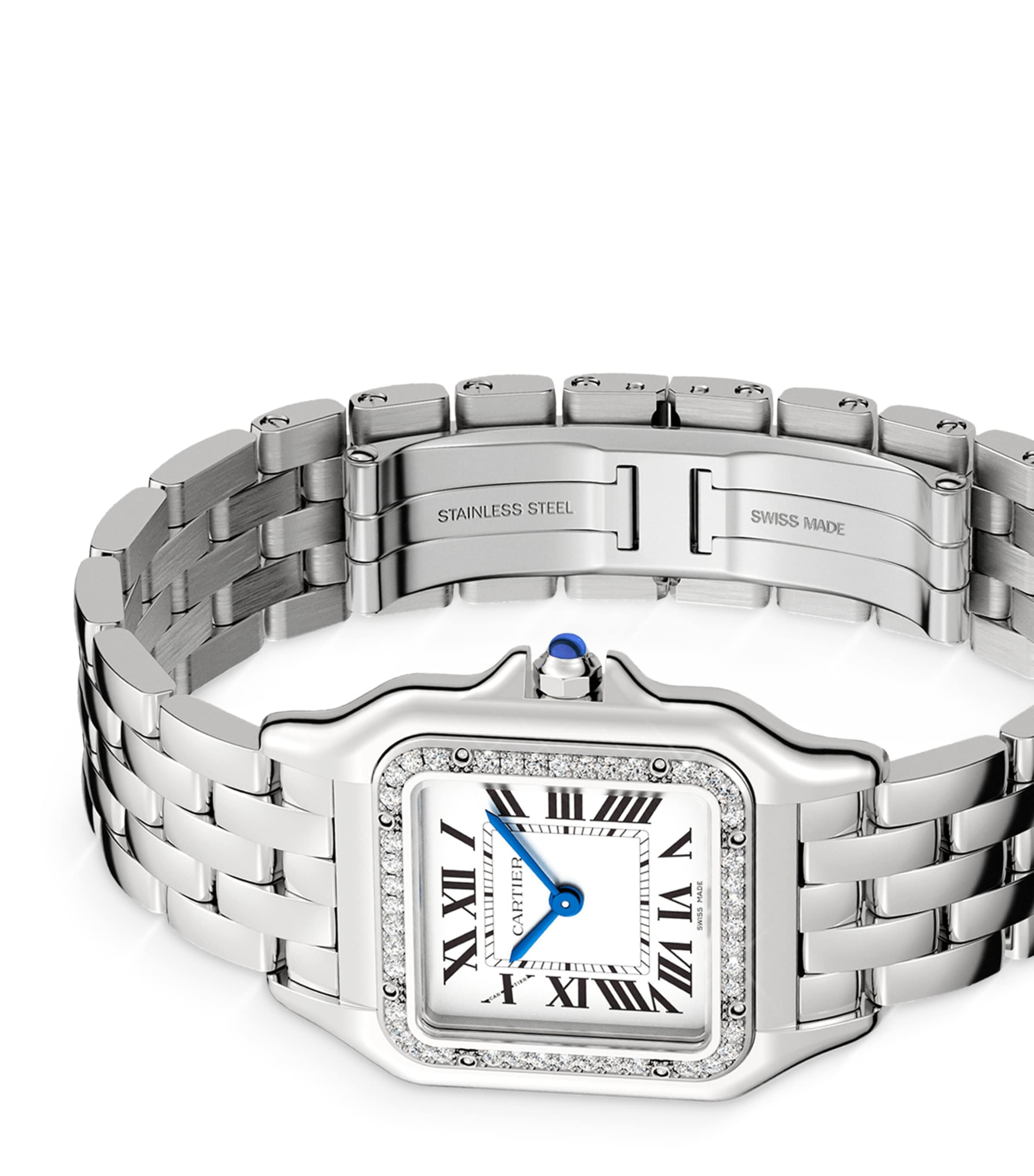 Cartier Small Stainless Steel and Diamond Panthère de Cartier Watch 37mm Grey Image 3