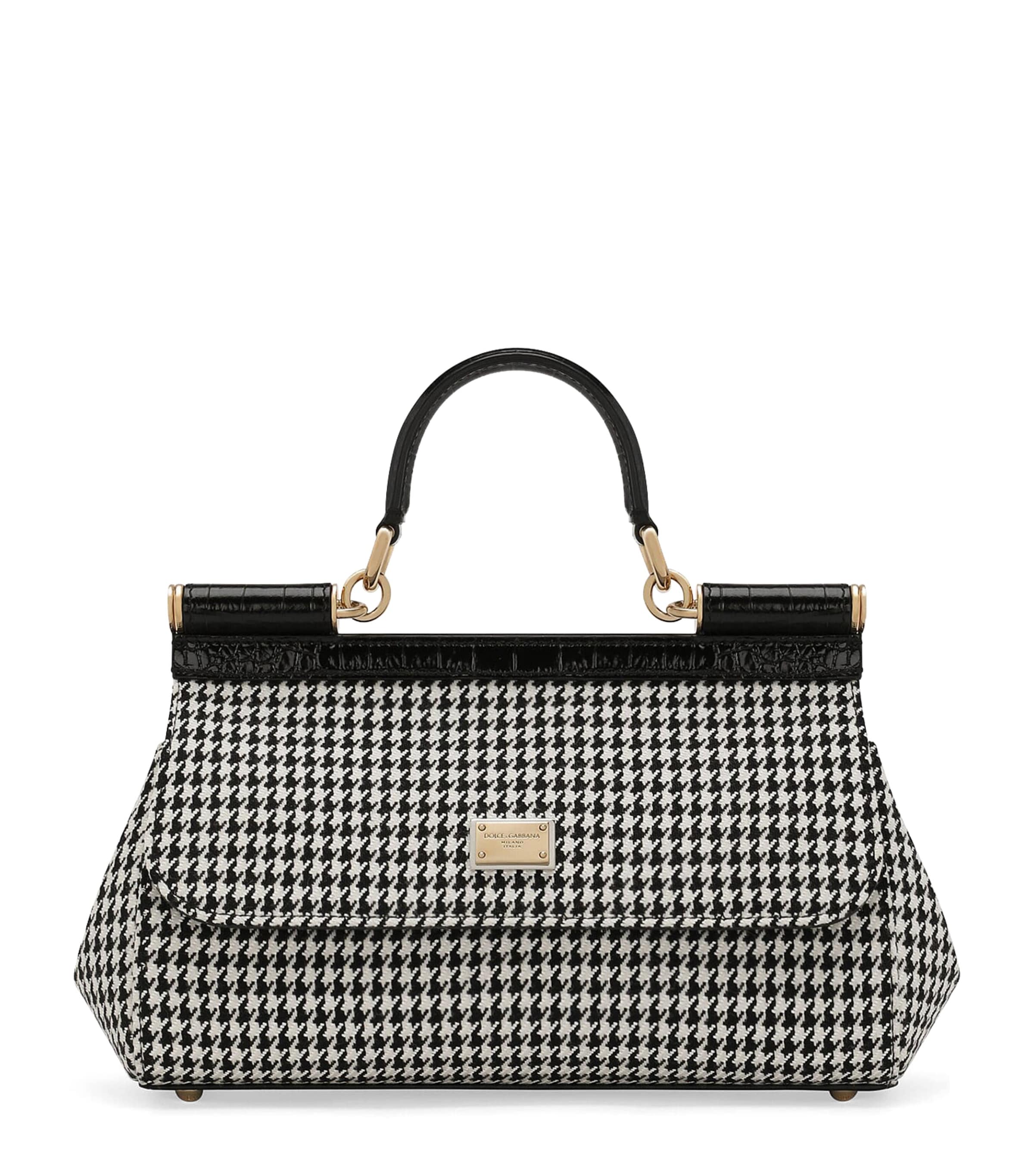 Medium Houndstooth Sicily Top-Handle Bag HW5FG-PIED POULE Image 1