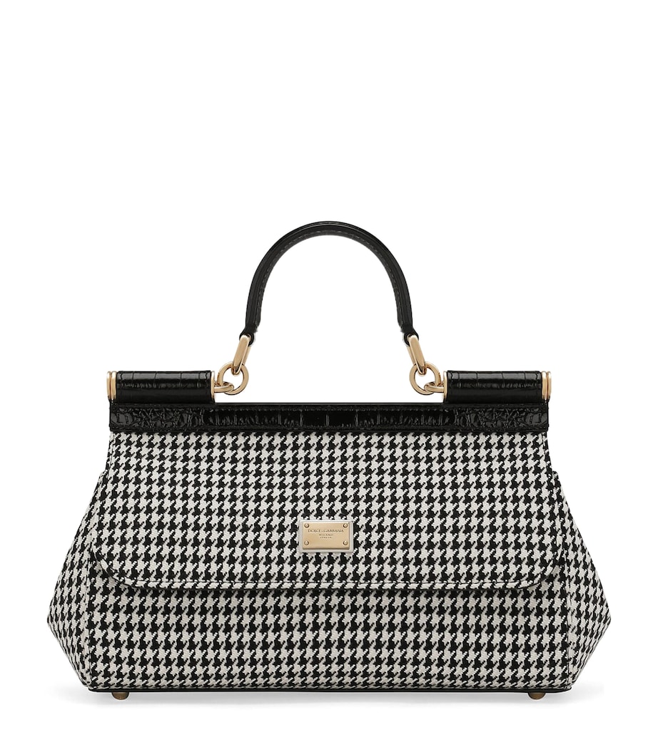 Medium Houndstooth Sicily Top-Handle Bag HW5FG-PIED POULE Image 1
