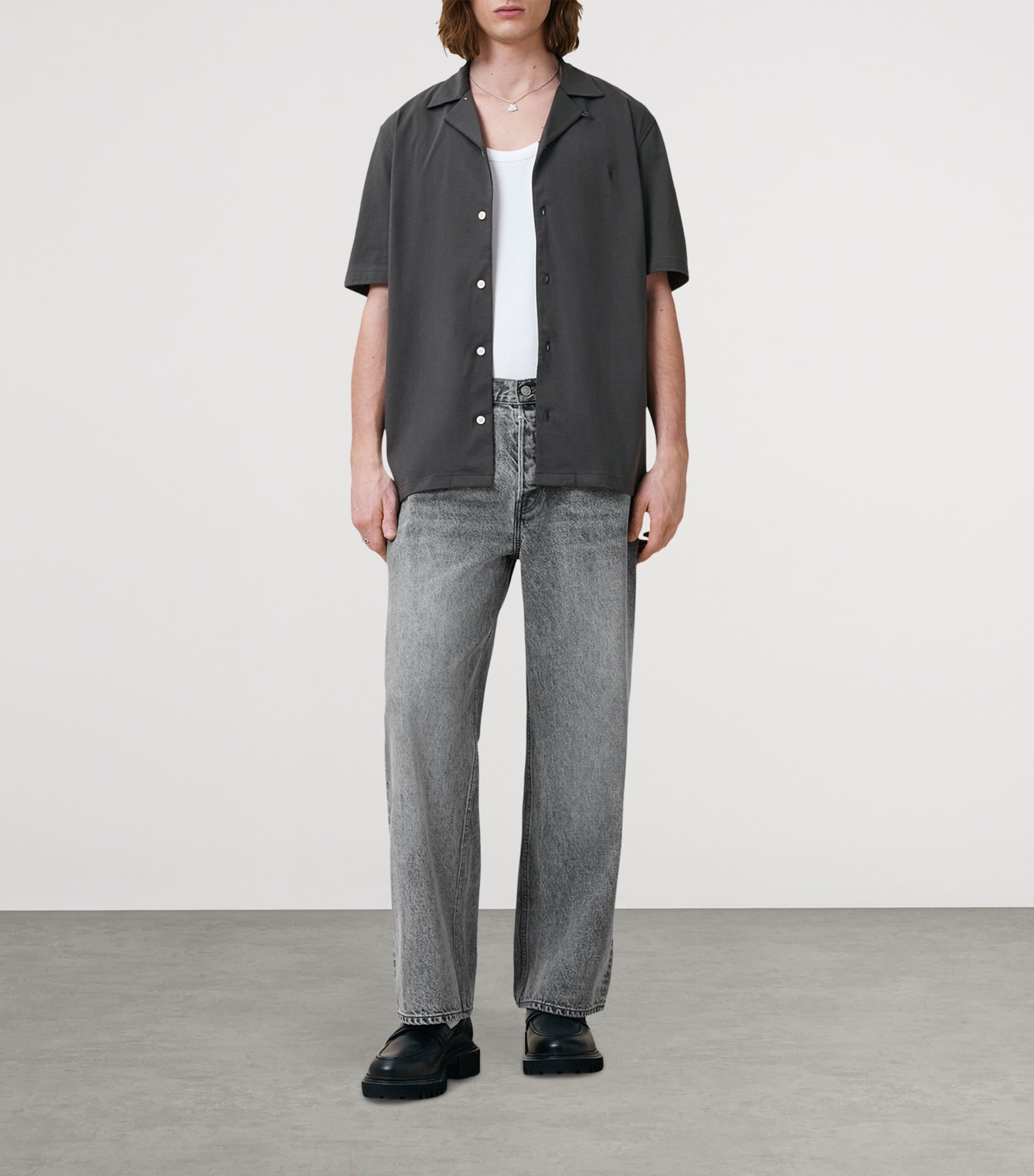 Cotton Hudson Shirt CARTER GREY Image 2