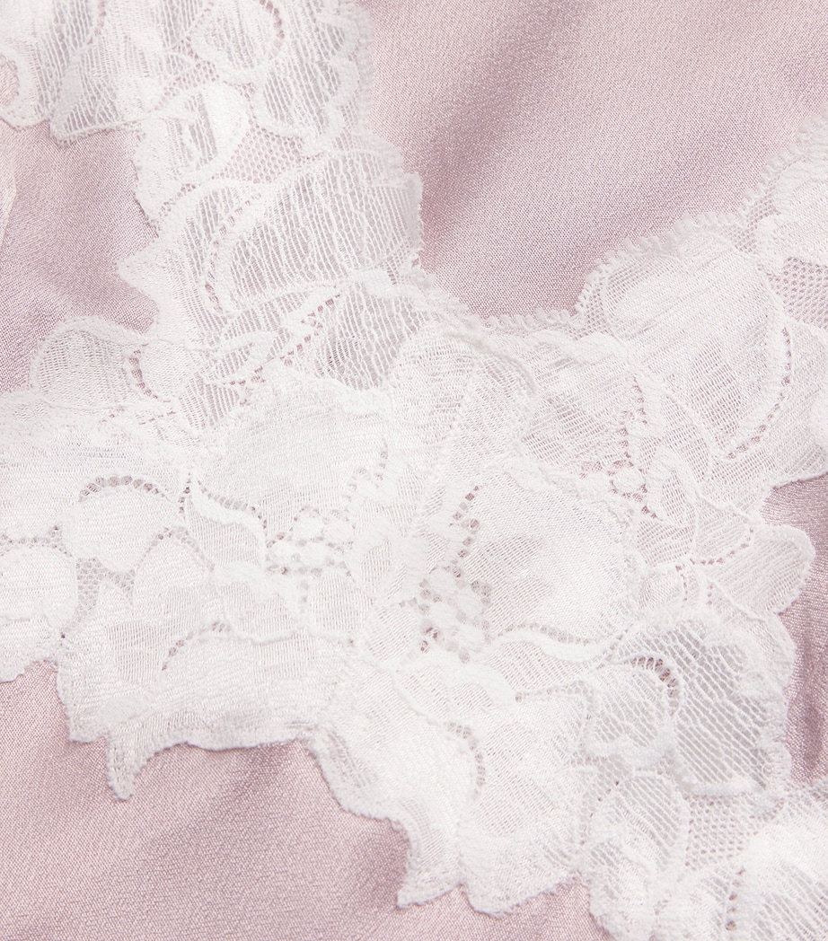 Satin Lace-Trim Caroline Nightdress POWDER Image 5