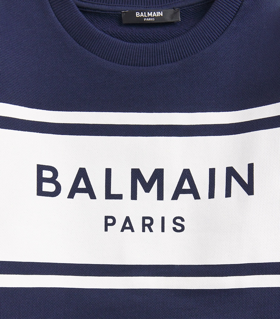 Logo Sweatshirt (4-14 Years) 617BC BLUE/WHITE Image 3