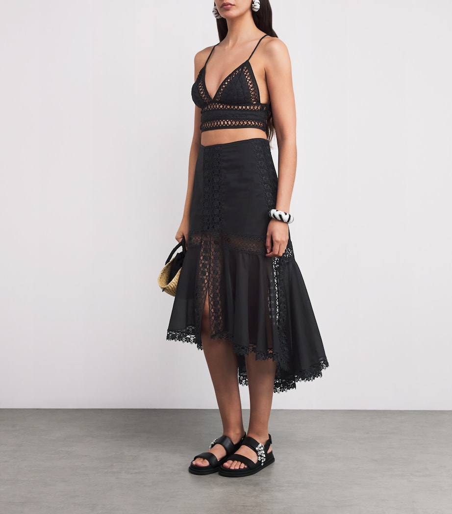 Netted Bralette Top BLACK Image 2