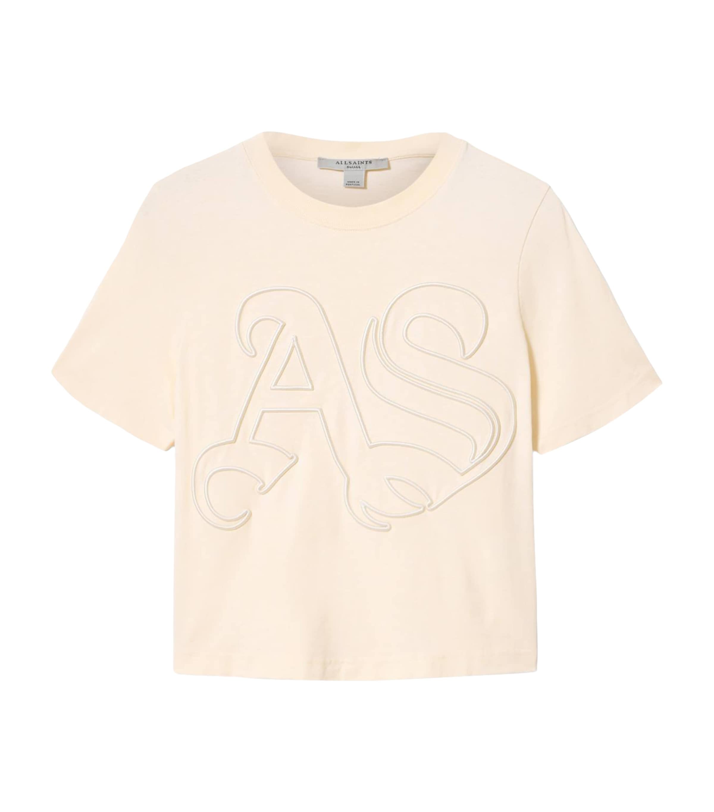 Embroidered Lisa T-Shirt PEBBLE WHITE Image 1