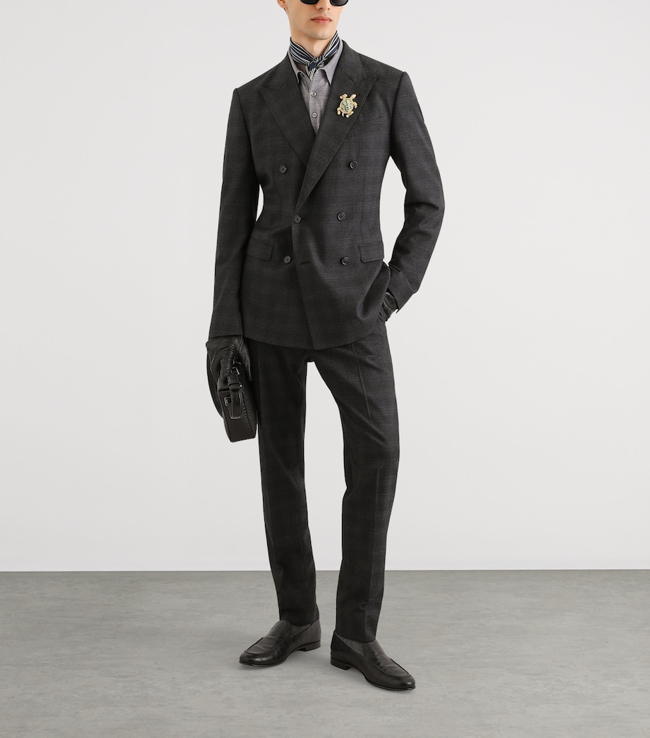 Dolce&Gabbana Mens Cashmere Polo Sweater Grigio Chiar Image 4