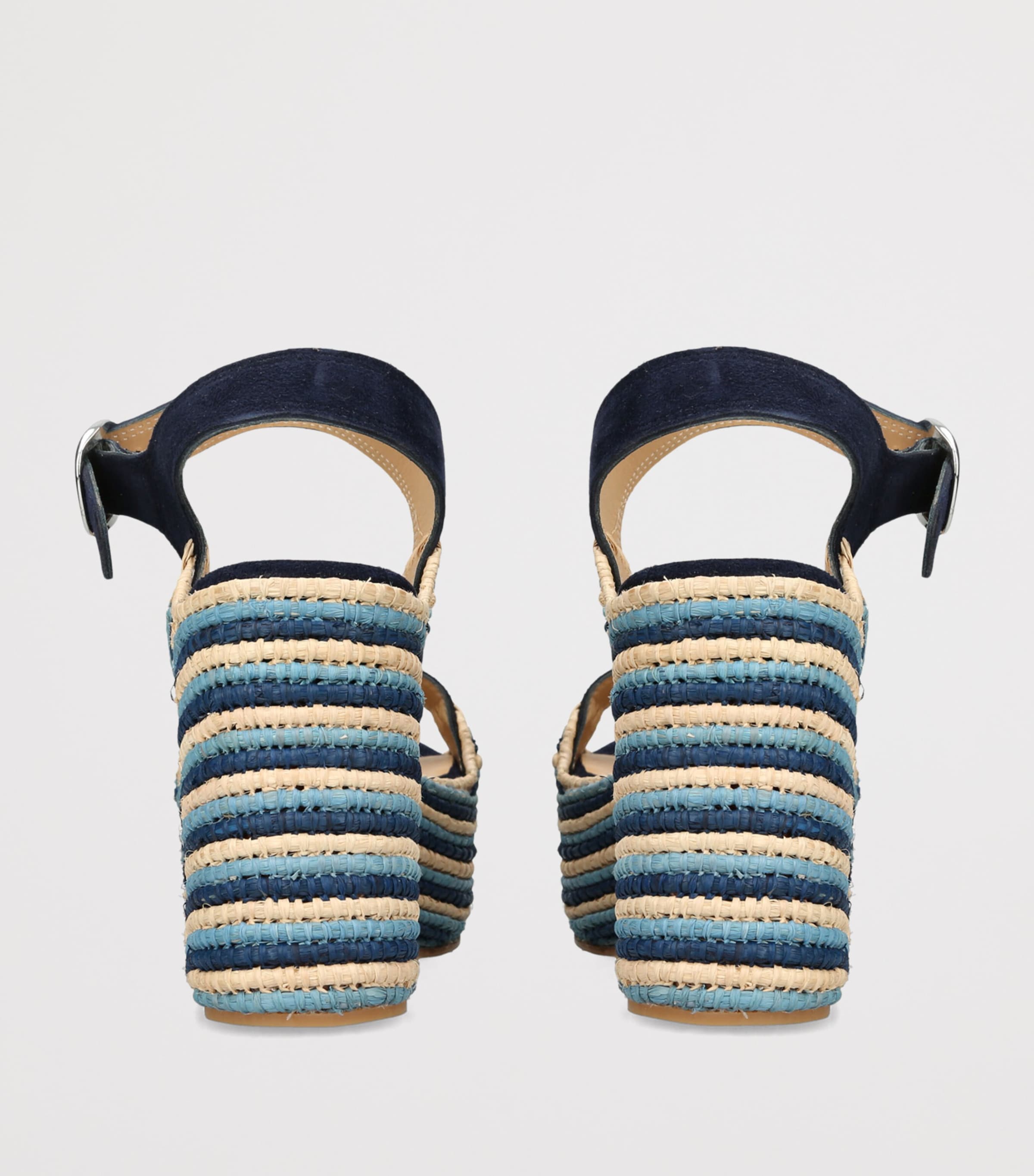 Gabriela Hearst Raffia Sardis Platform Sandals 110 Navy Image 2
