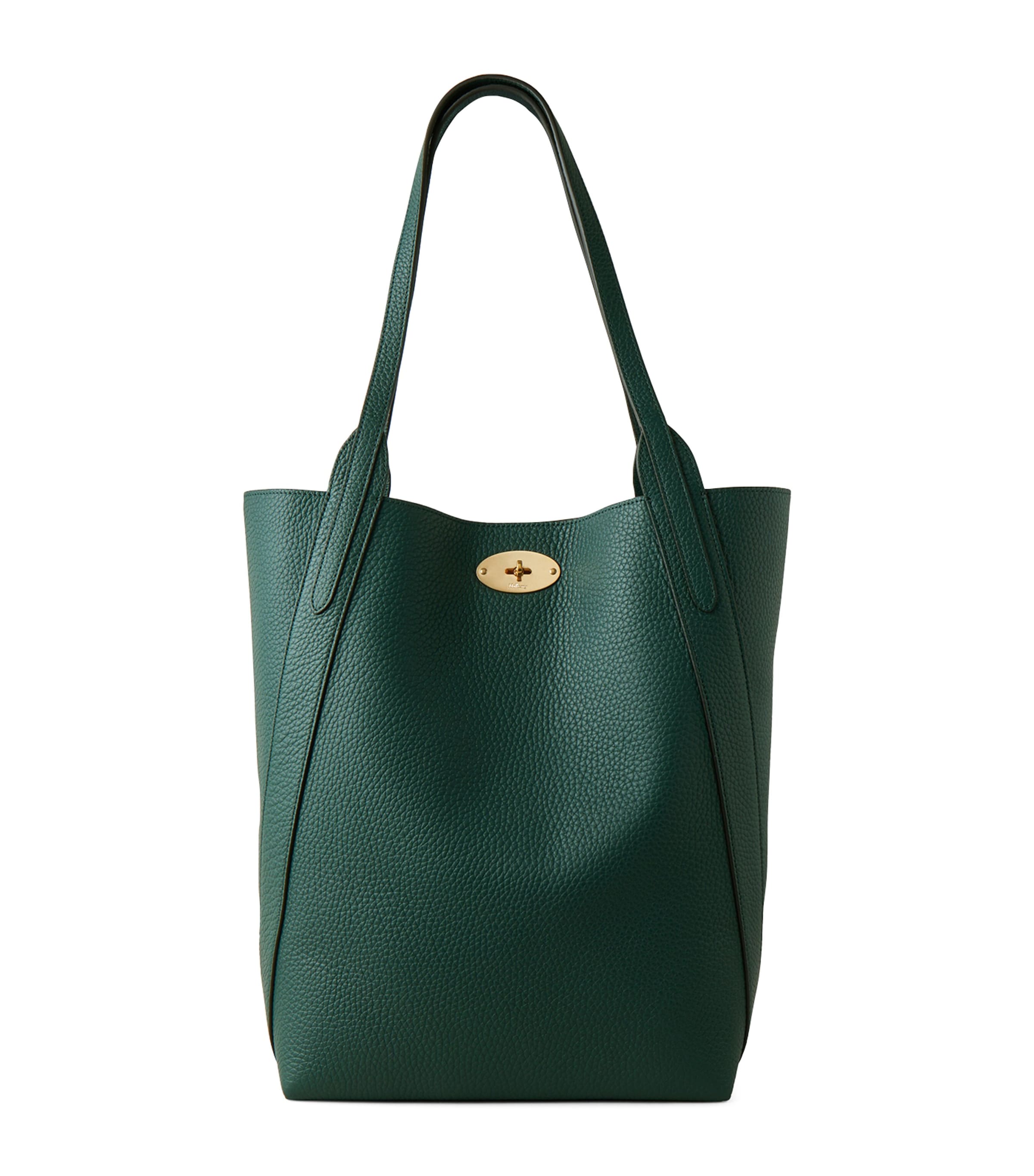 Shop Mulberry Leather North South Bayswater Tote Bag In Green