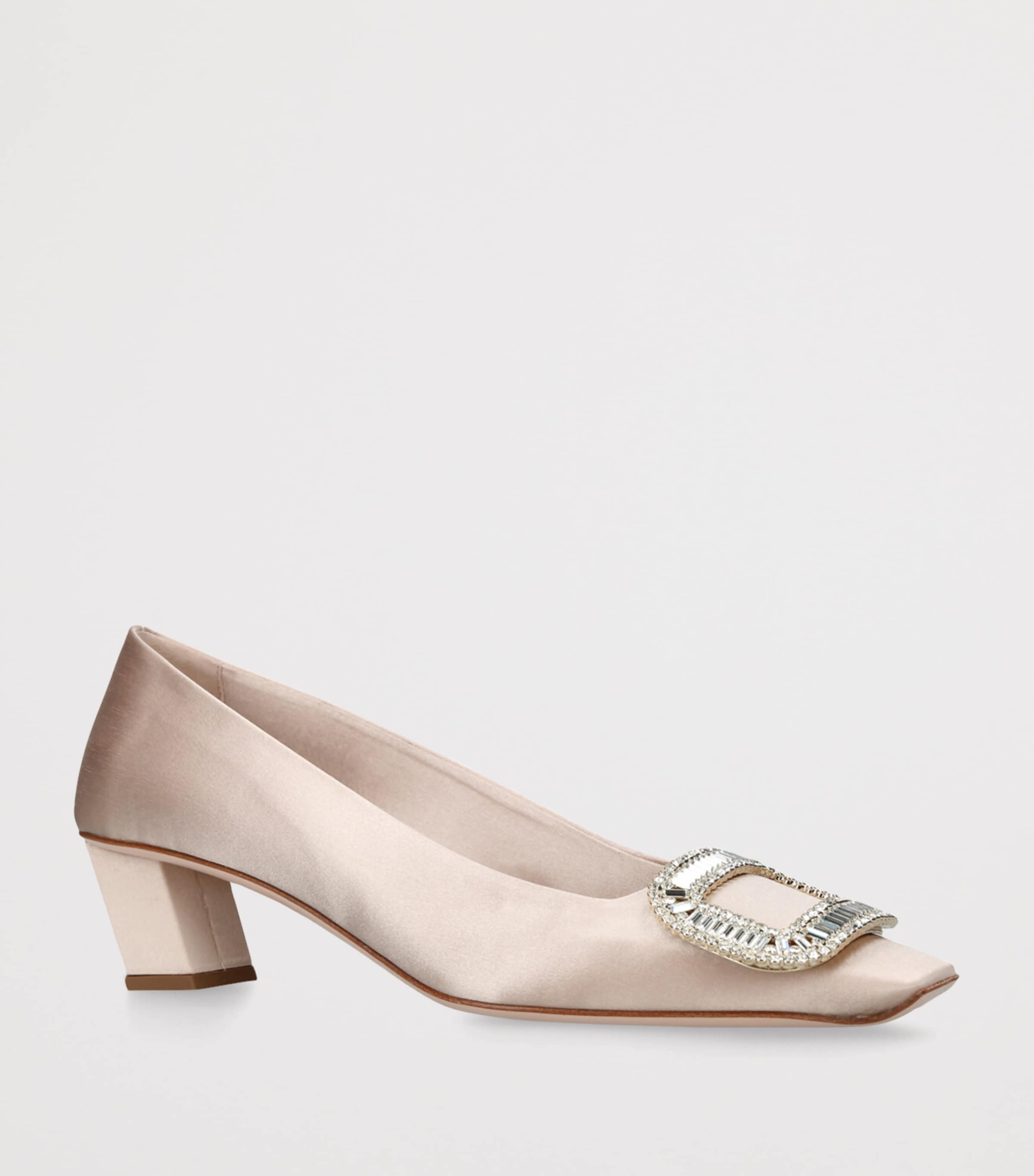 Satin Belle Vivier Pumps 45 PALE PINK Image 3
