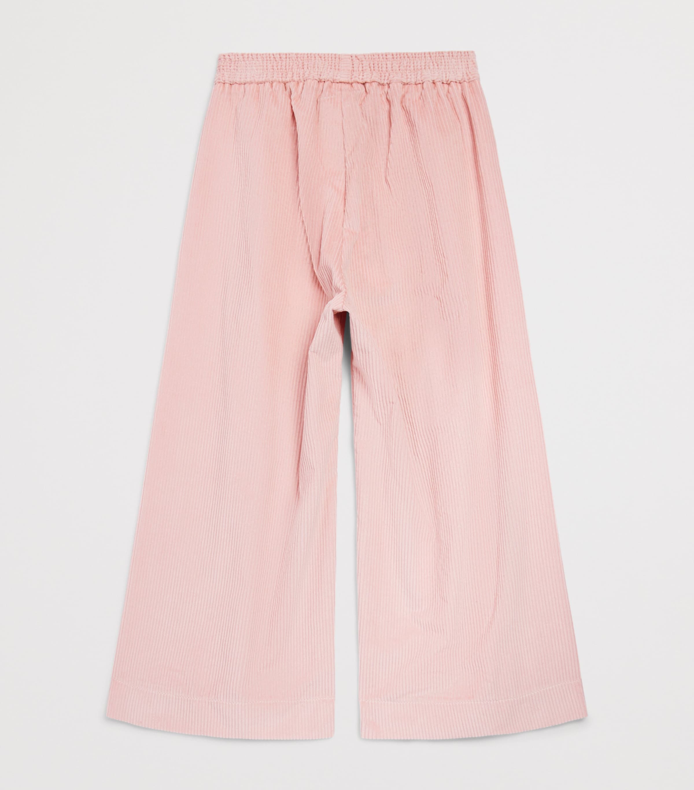 Monnalisa Cotton Ruffle Palazzo Trousers (3 Months-6 Years) Lotus Image 2