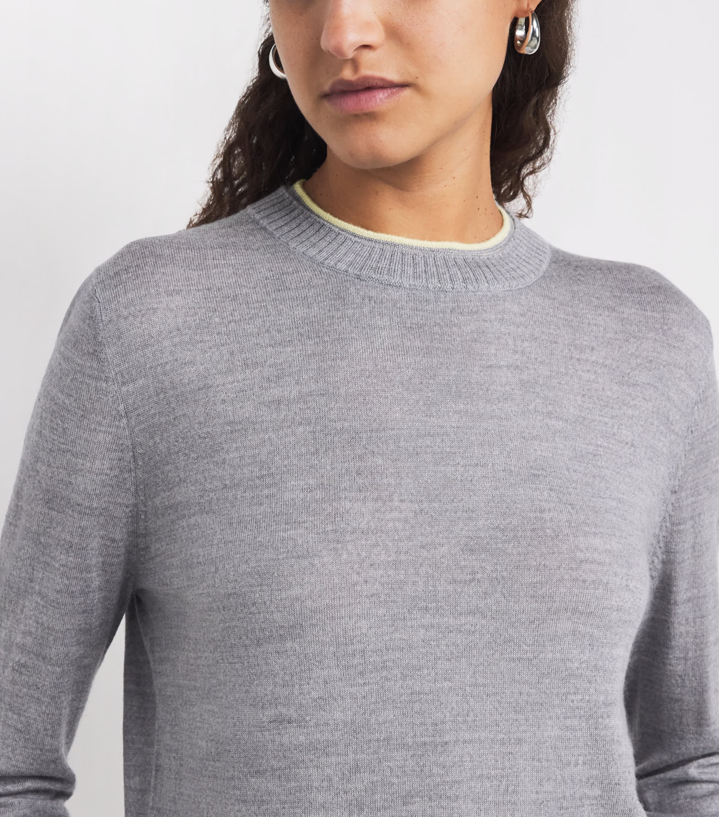 Wool Layered Sweater MELANGE GREY Image 6