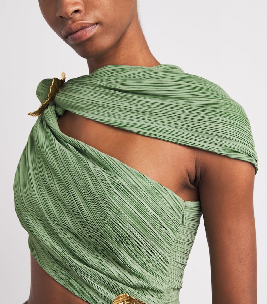 One-Shoulder Loah Midi Dress MOLDAVITE Image 6