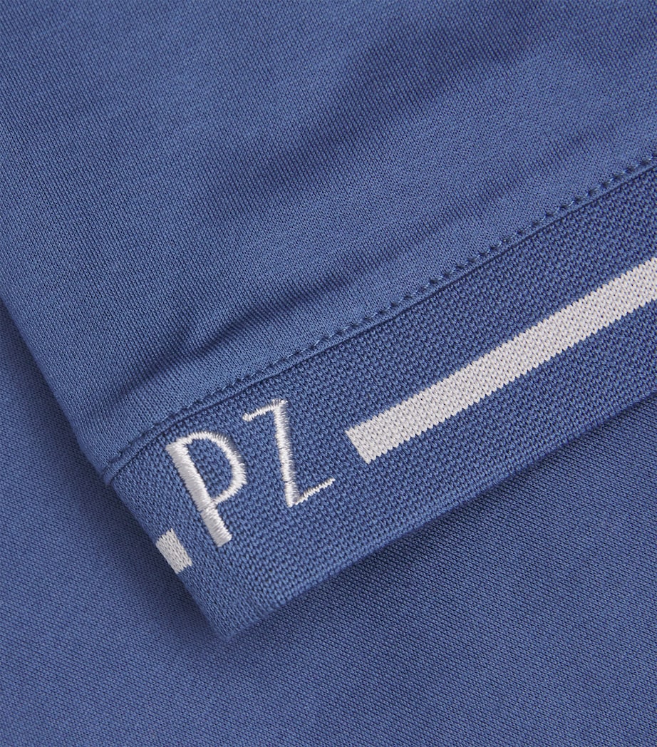 Cotton Quarter-Zip Polo Shirt 06 LIGHT BLUE Image 5
