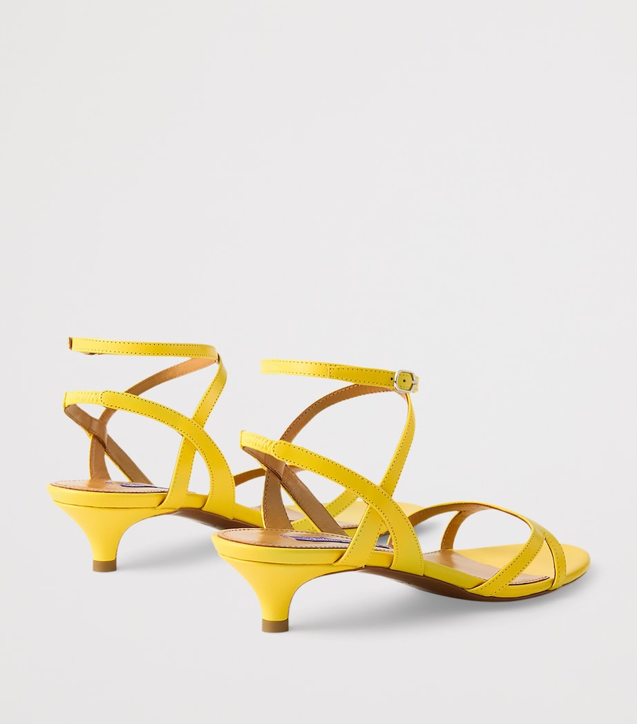 Calfskin Clarke Heeled Sandals 35 YELLOW Image 3