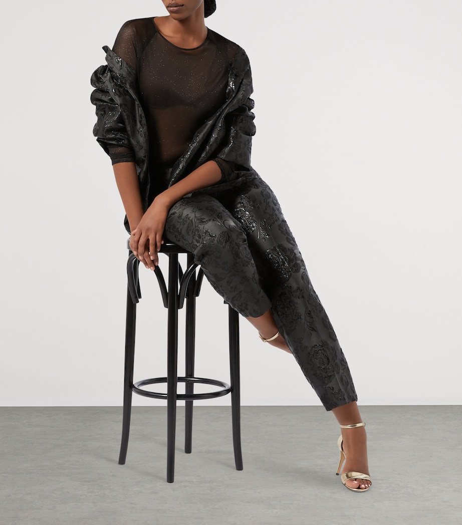 Sheer Giudy Blouse BLACK Image 4