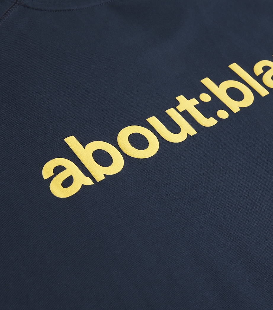 Cotton Logo T-Shirt NAVY/YELLOW Image 5