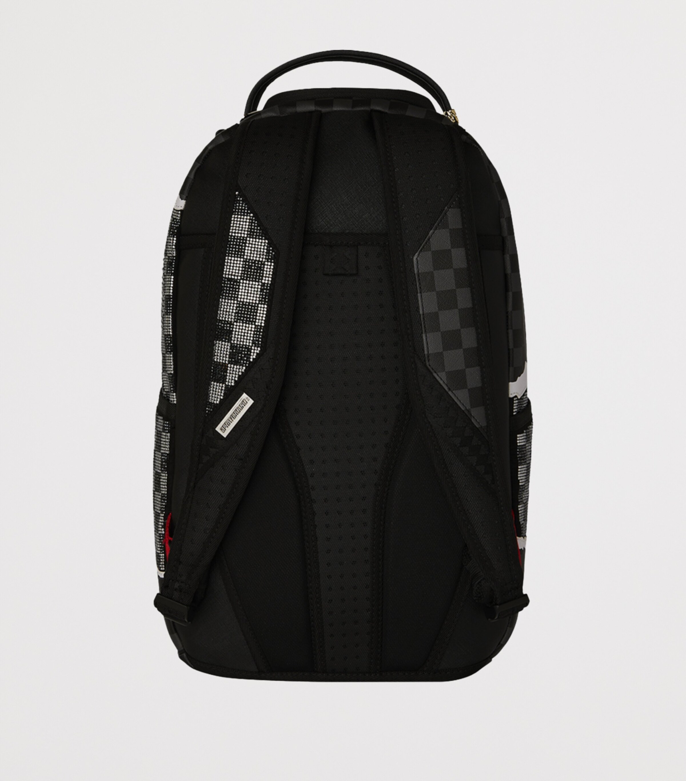 Sprayground Gold Crystal-Embellished Check Backpack | Harrods HK