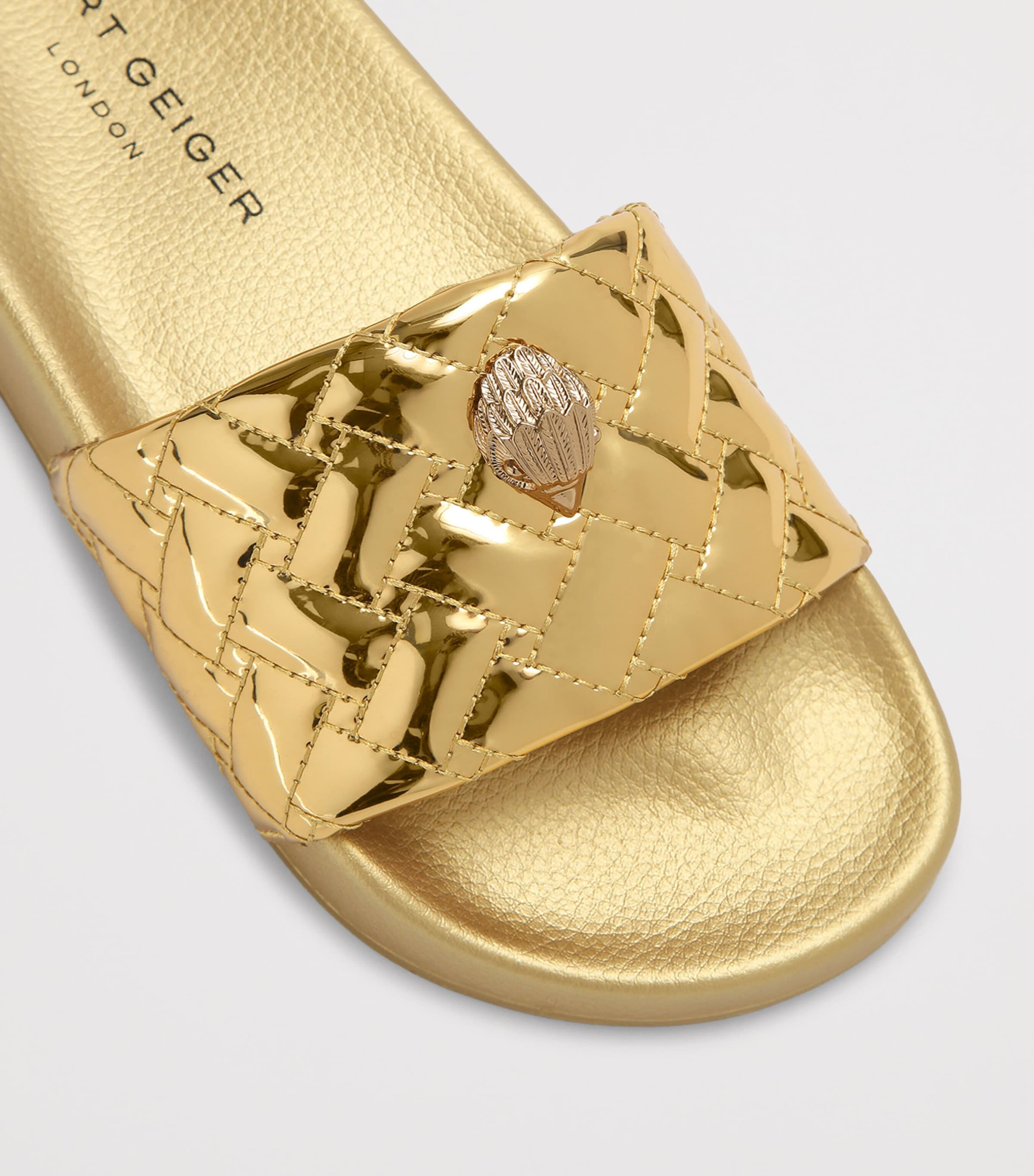 Kurt Geiger London Meena Eagle Slides Gold Image 2
