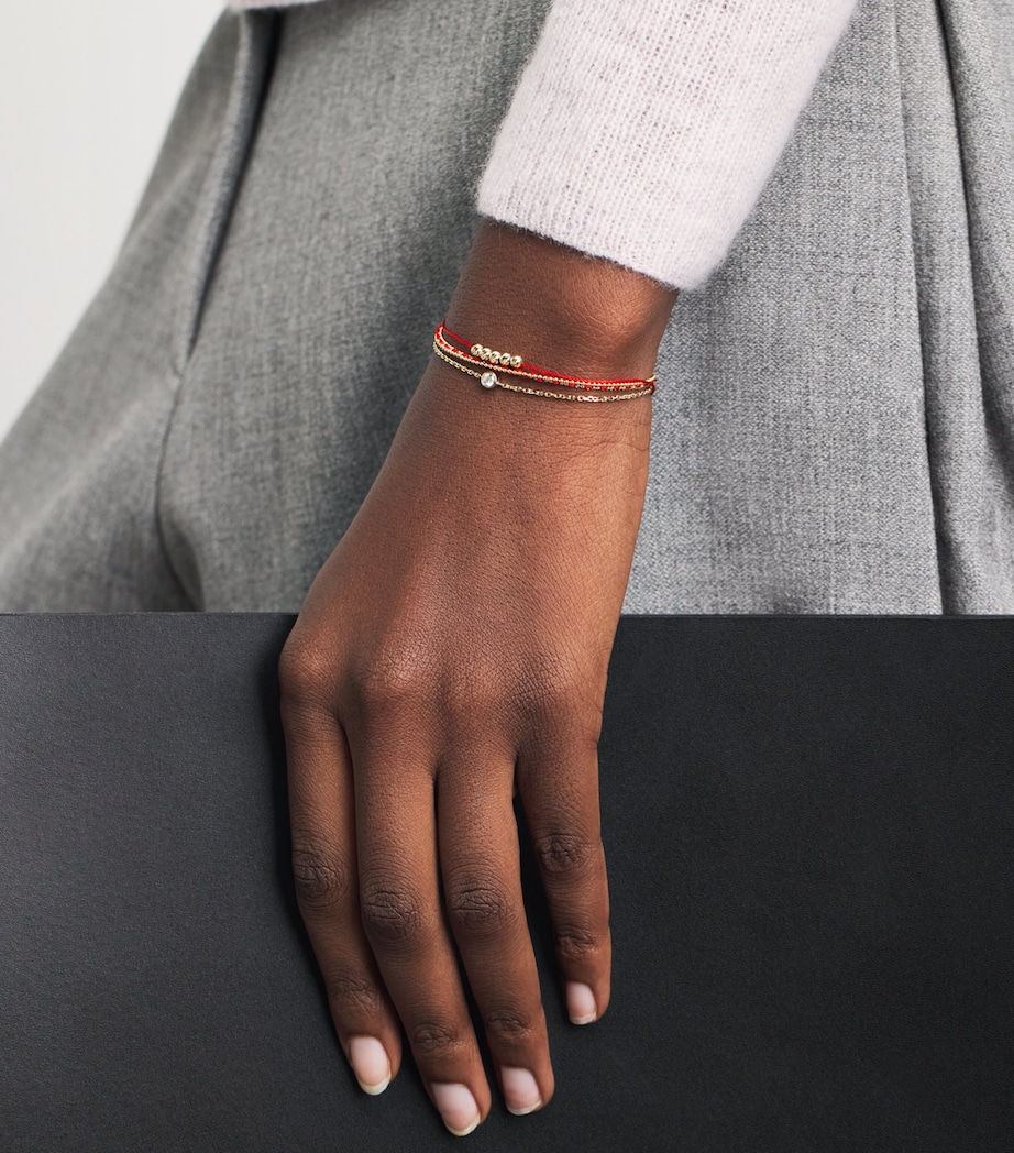 Redline Yellow Gold and Diamond Aurore Celeste Bracelet Red Image 3