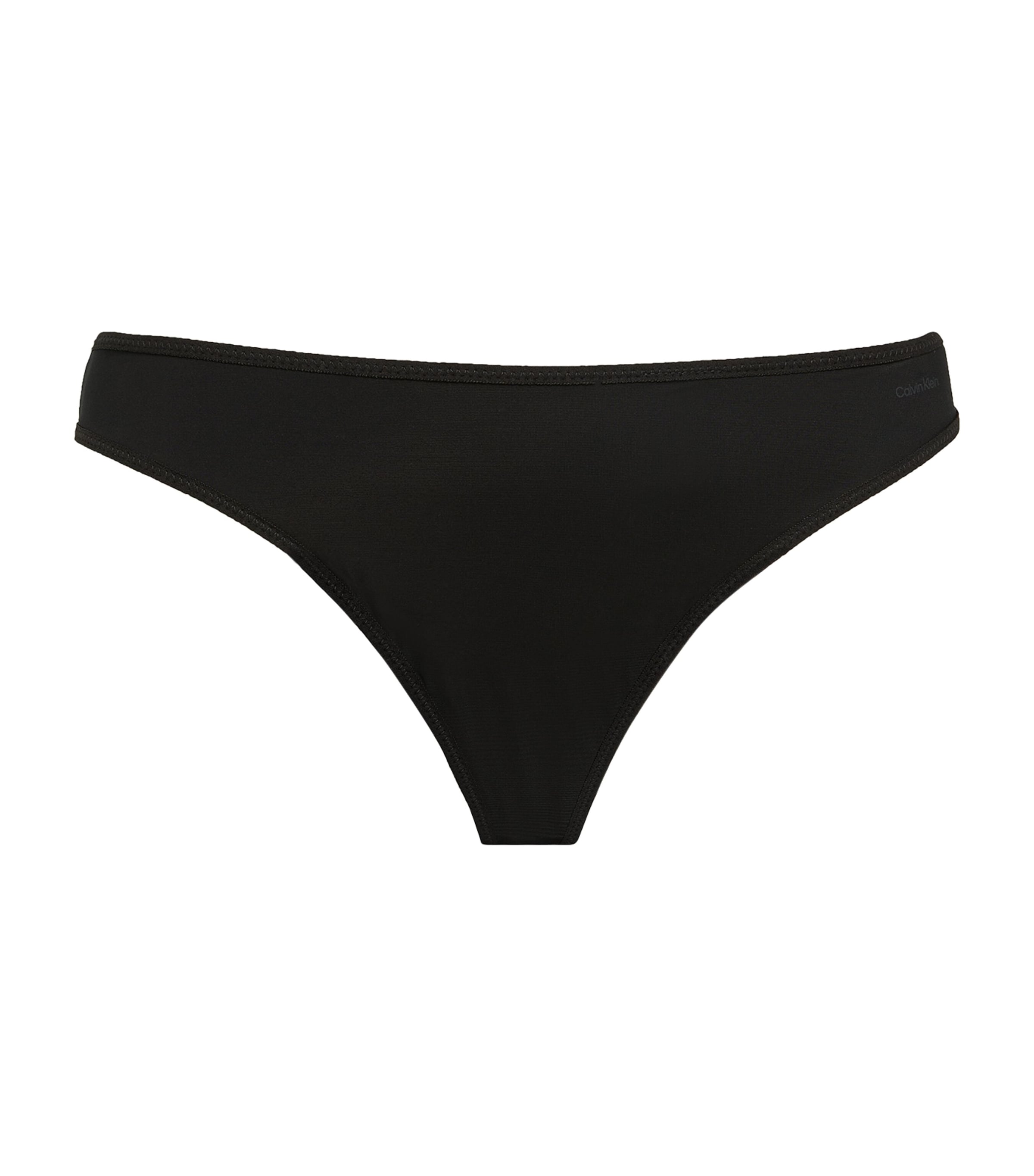 Shop Calvin Klein Sheer Marquisette Thong In Black