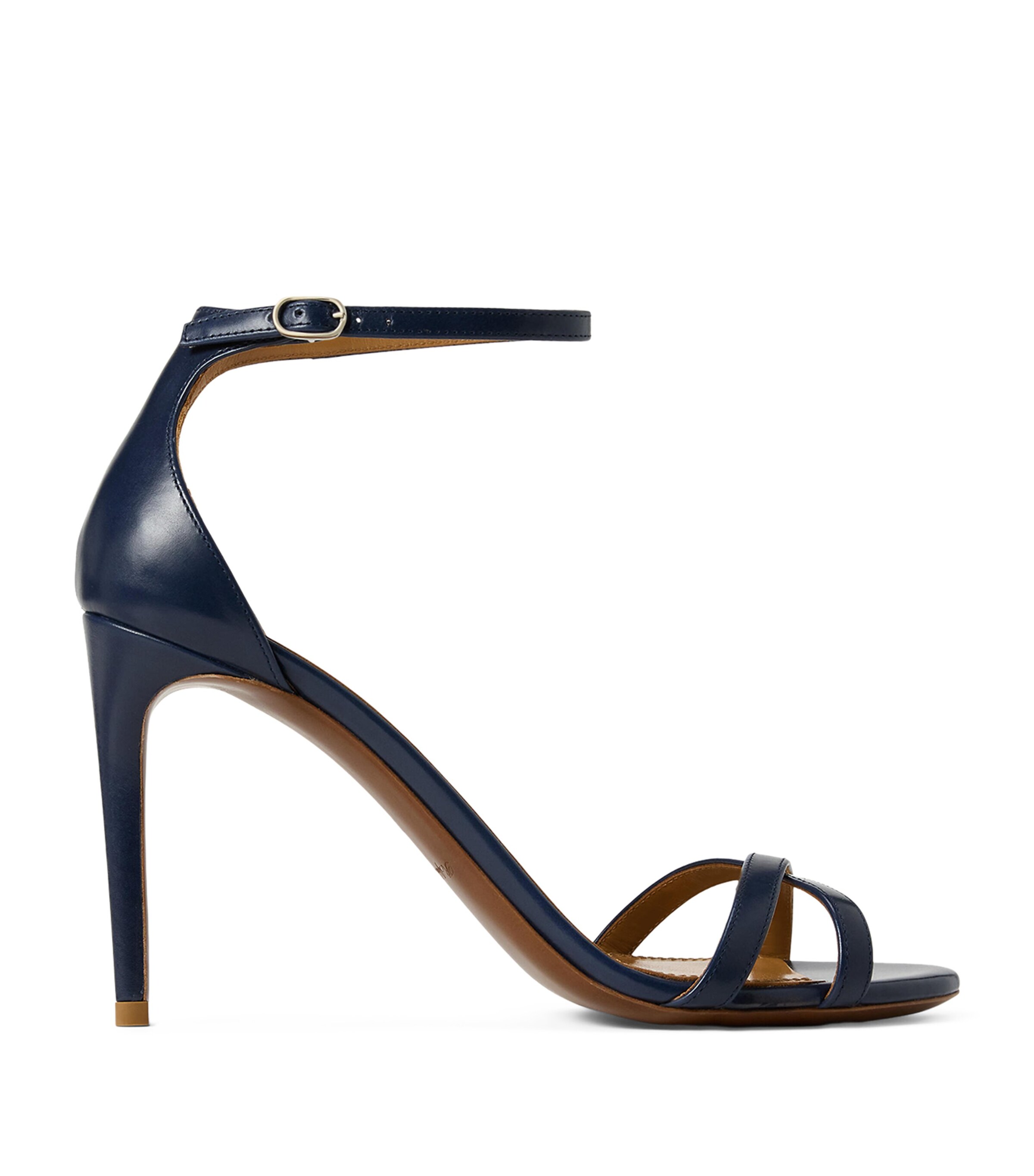 Ralph Lauren Collection Calf Leather Perrin Heeled Sandals 95 | Women Shoes | Heels | Sandals | Designers | Ralph Lauren Collection