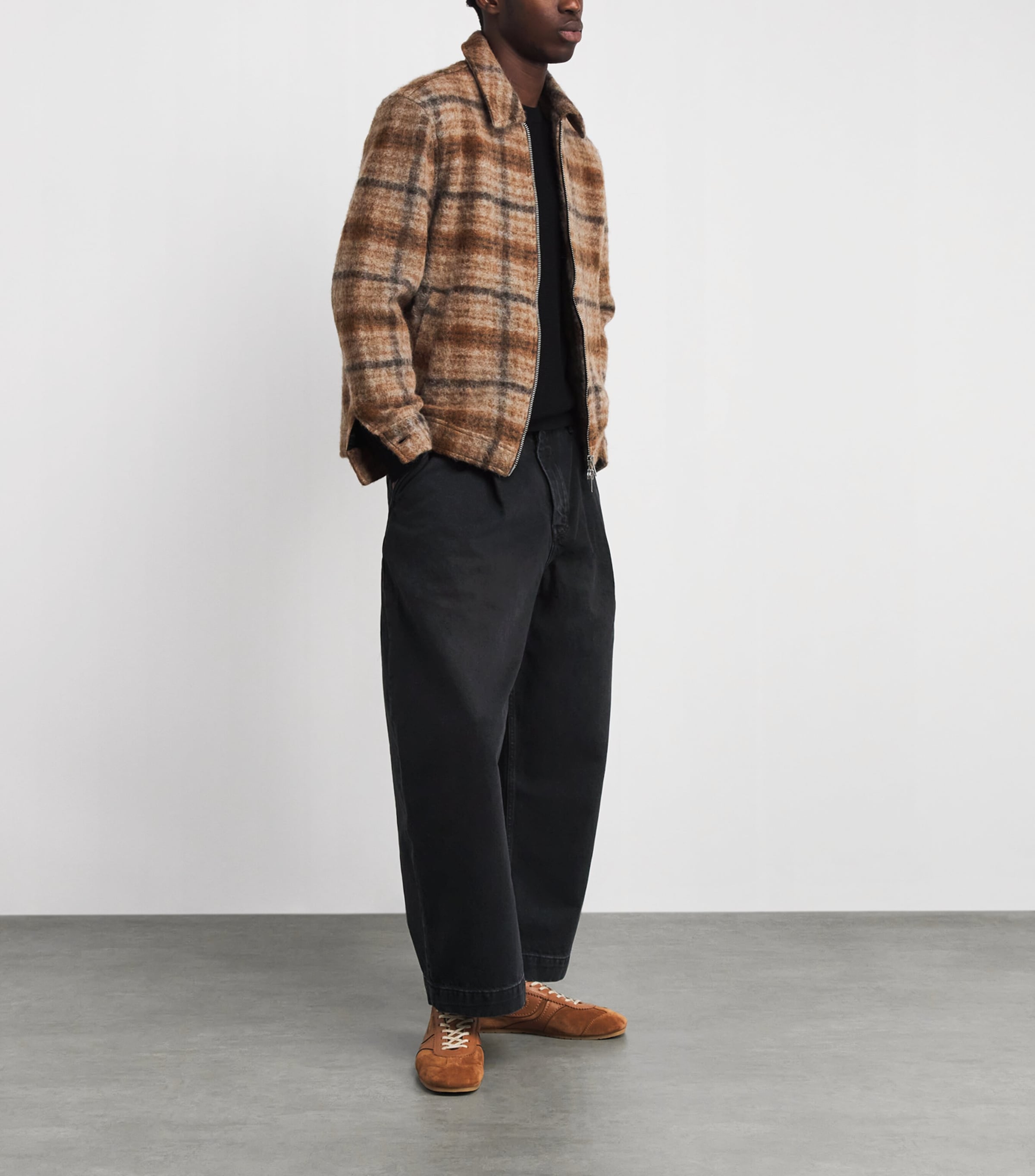 Denim Puch Wide-Leg Trousers WASHED BLACK Image 2