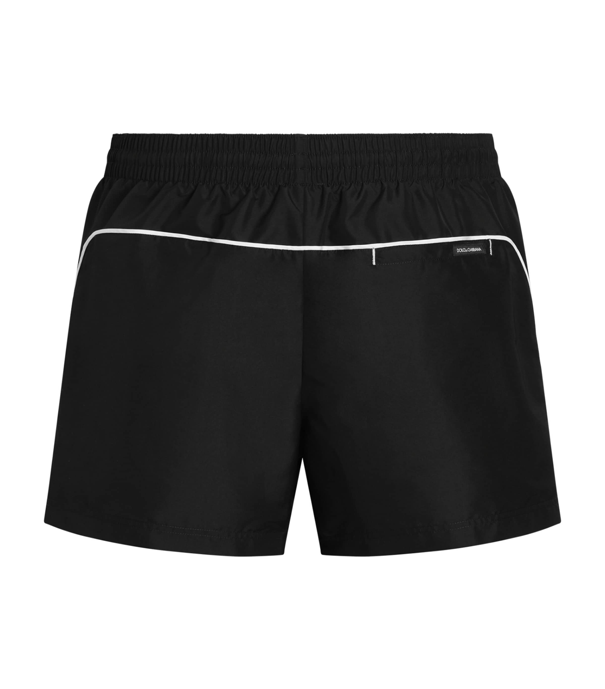 Dolce&Gabbana Mens Logo Swim Shorts Black Image 2
