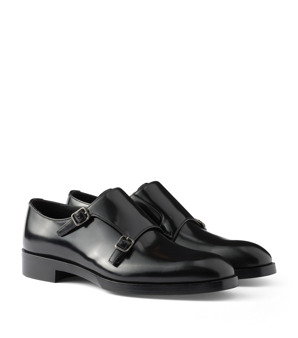 Prada Leather Double Monk Shoes