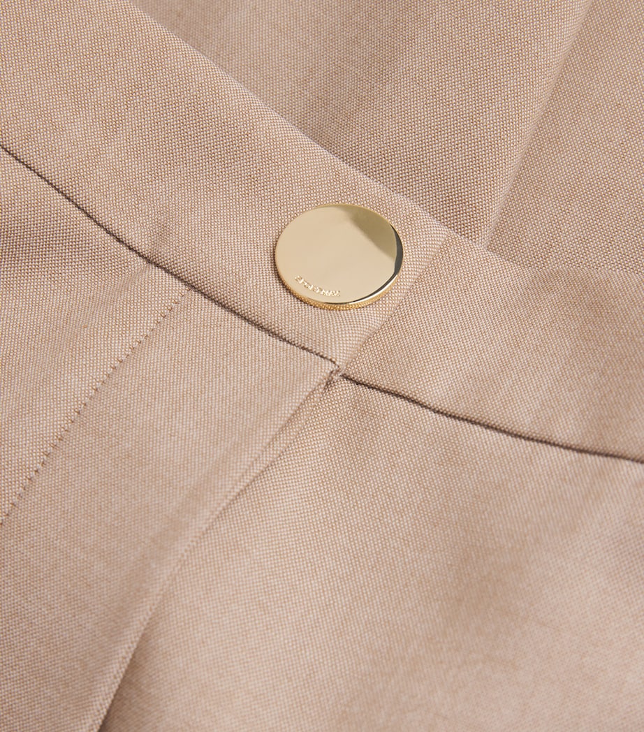 Virgin Wool Wide-Leg Trousers 001 BEIGE SHADED Image 5