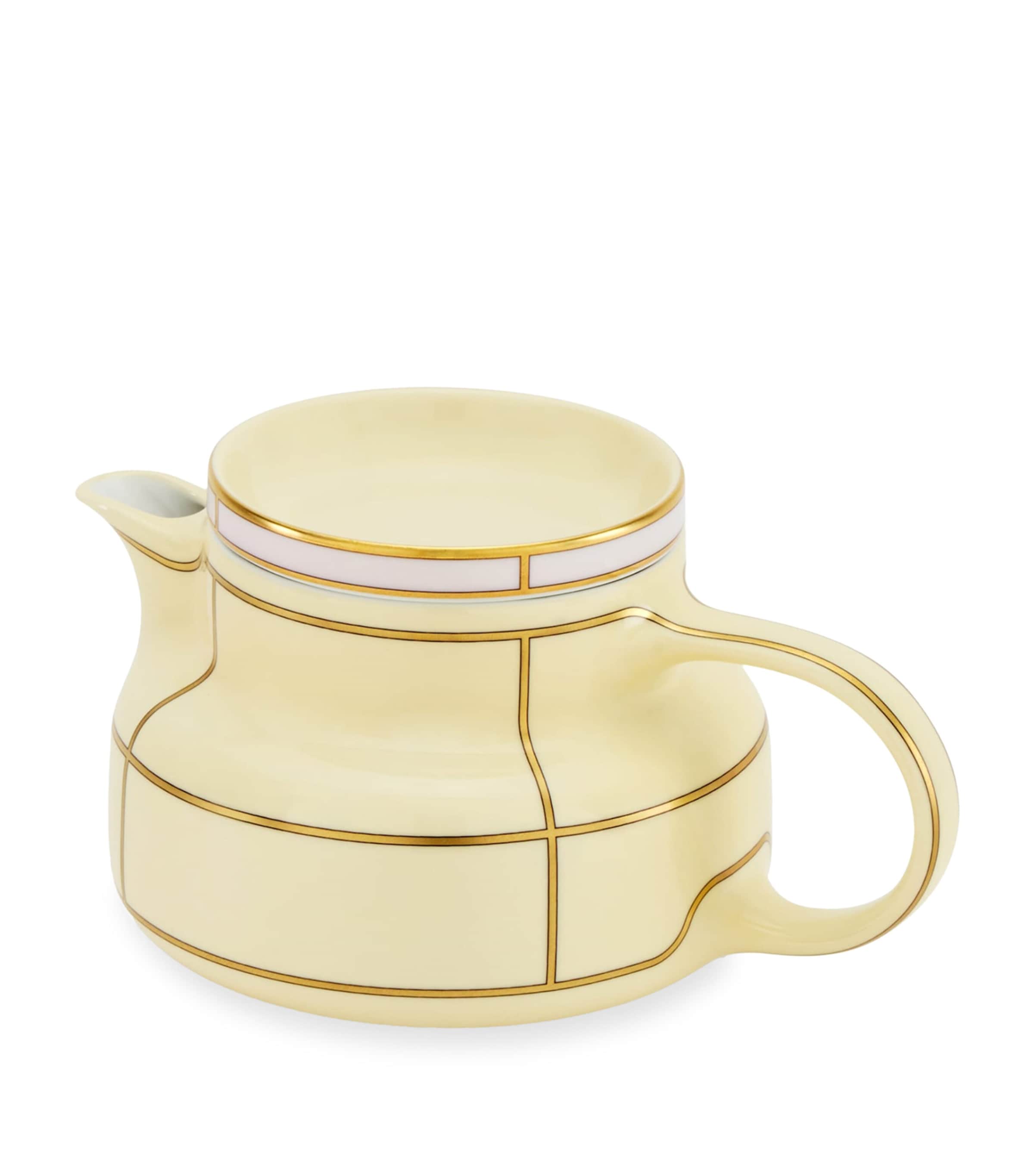 GINORI 1735 Porcelain Colonna Diva Giallo Teapot (770ml) | Dining | Tableware | Teapots