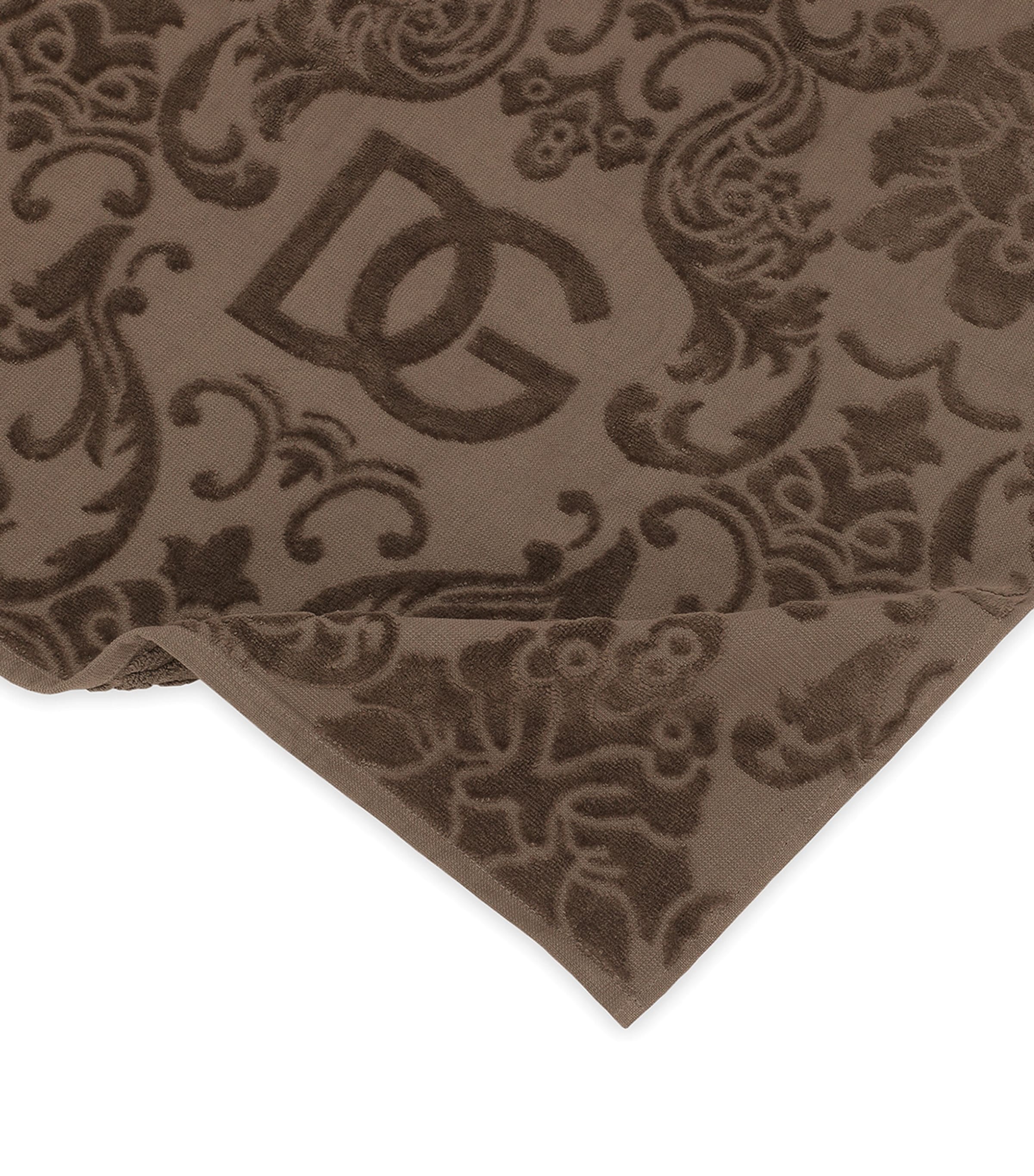 Dolce&Gabbana Casa Set of 5 Cotton Jacquard Bath Towels Marrone Image 5