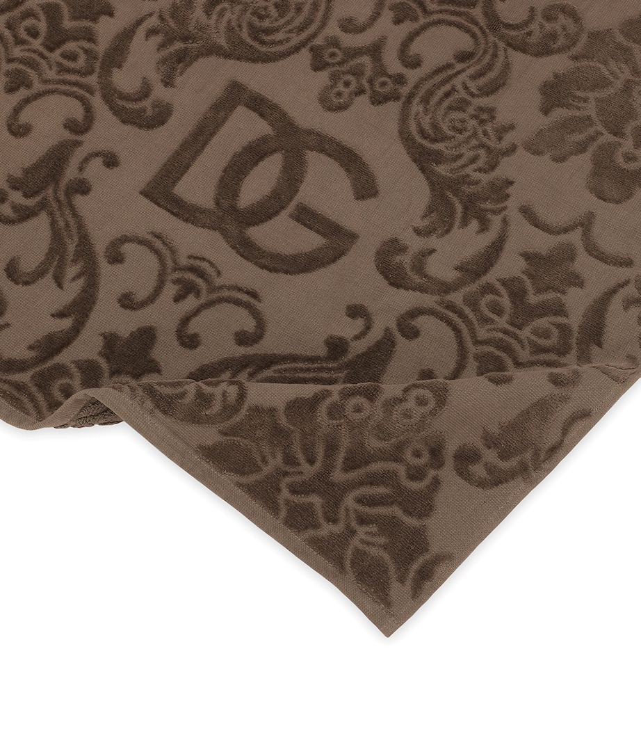 Set of 5 Cotton Jacquard Bath Towels U0052 MARRONE Image 5