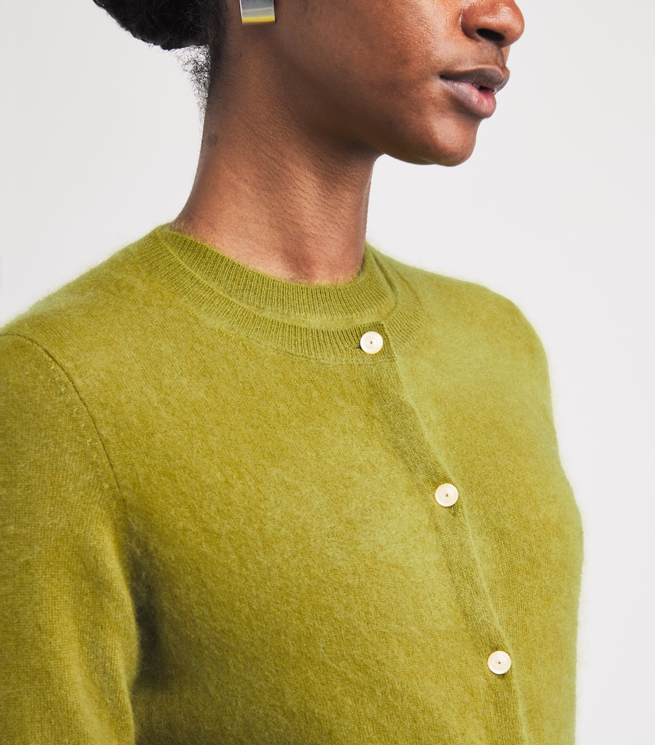 Brushed Cashmere Cardigan 2KF-DARK PEAR Image 6