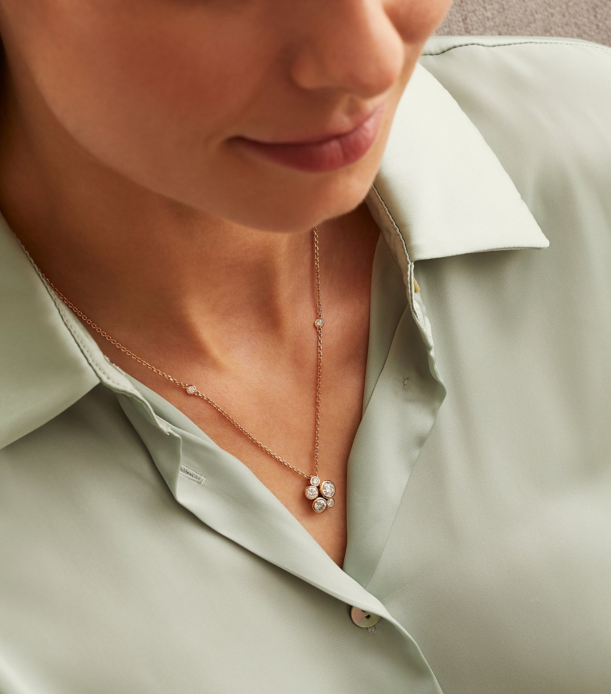 Yellow Gold and Diamond Raindance Necklace 18 CARAT YELLOW GOLD Image 2