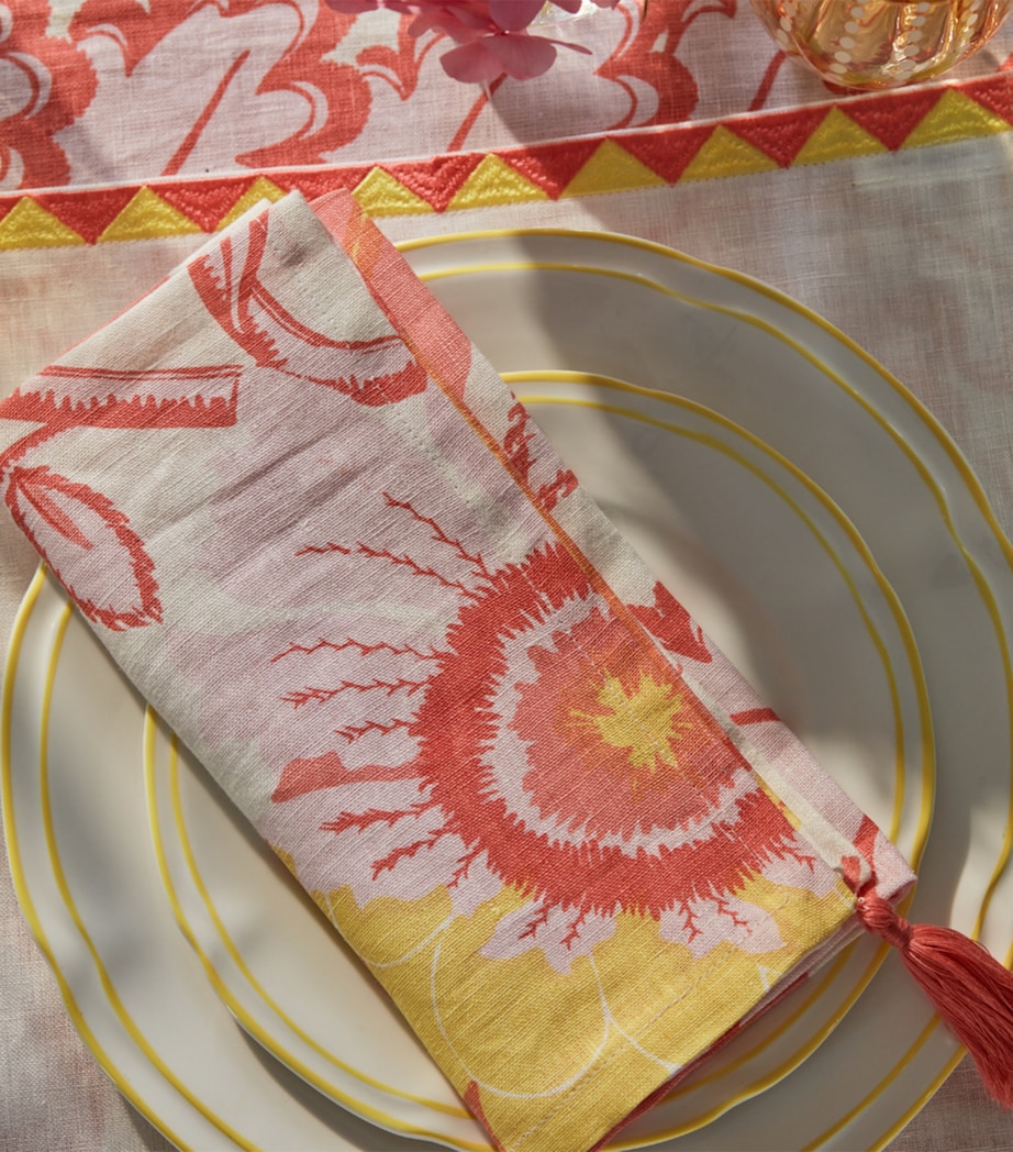 x Christopher Farr Linen Island Hue Napkins (45cm x 45cm) PINK Image 3